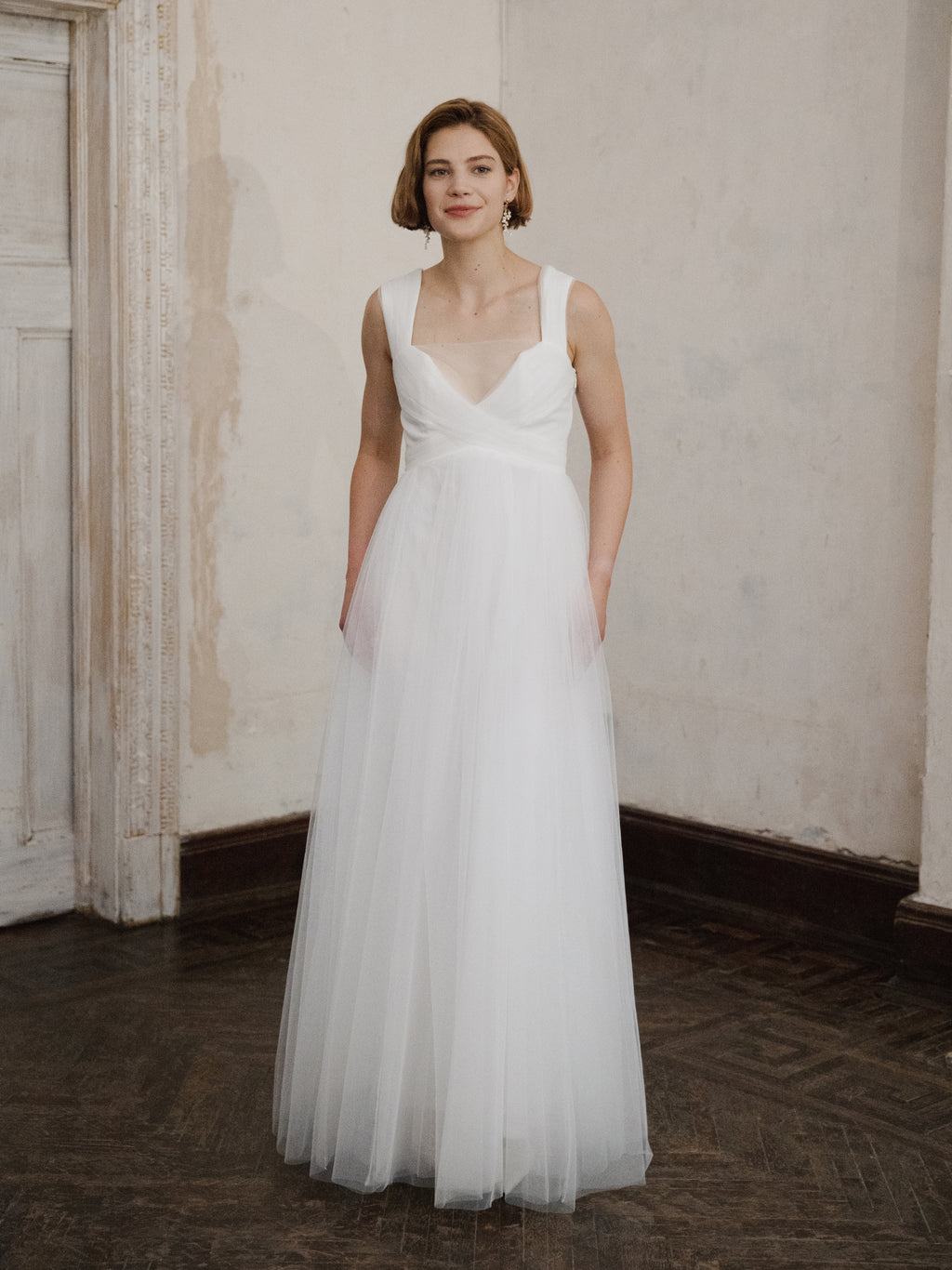 Simple Tulle Wedding Dress