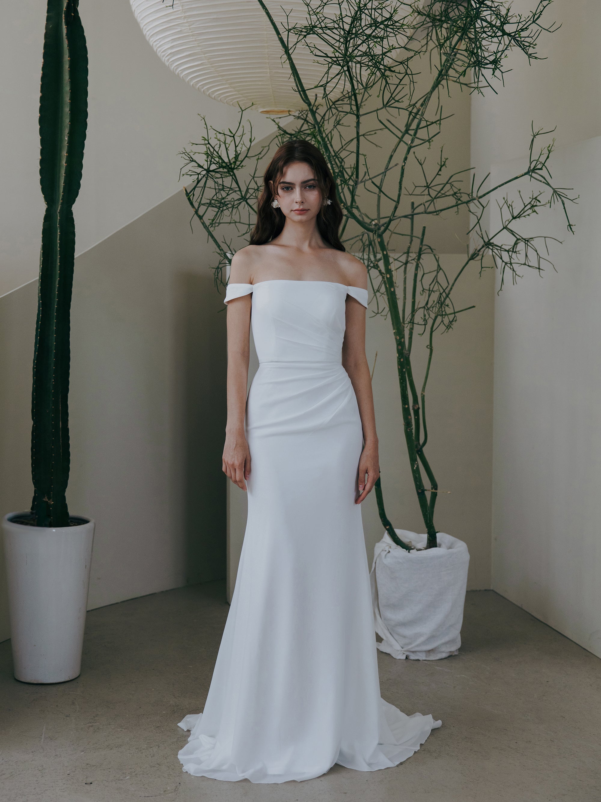 Off Shoulder Wedding Dress