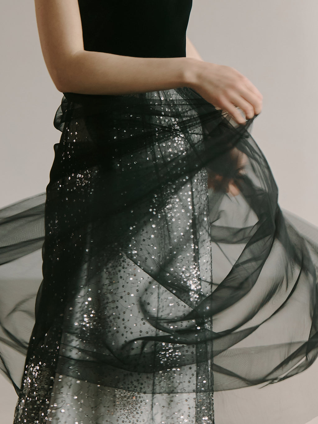 Minimalist Black Couture Dress