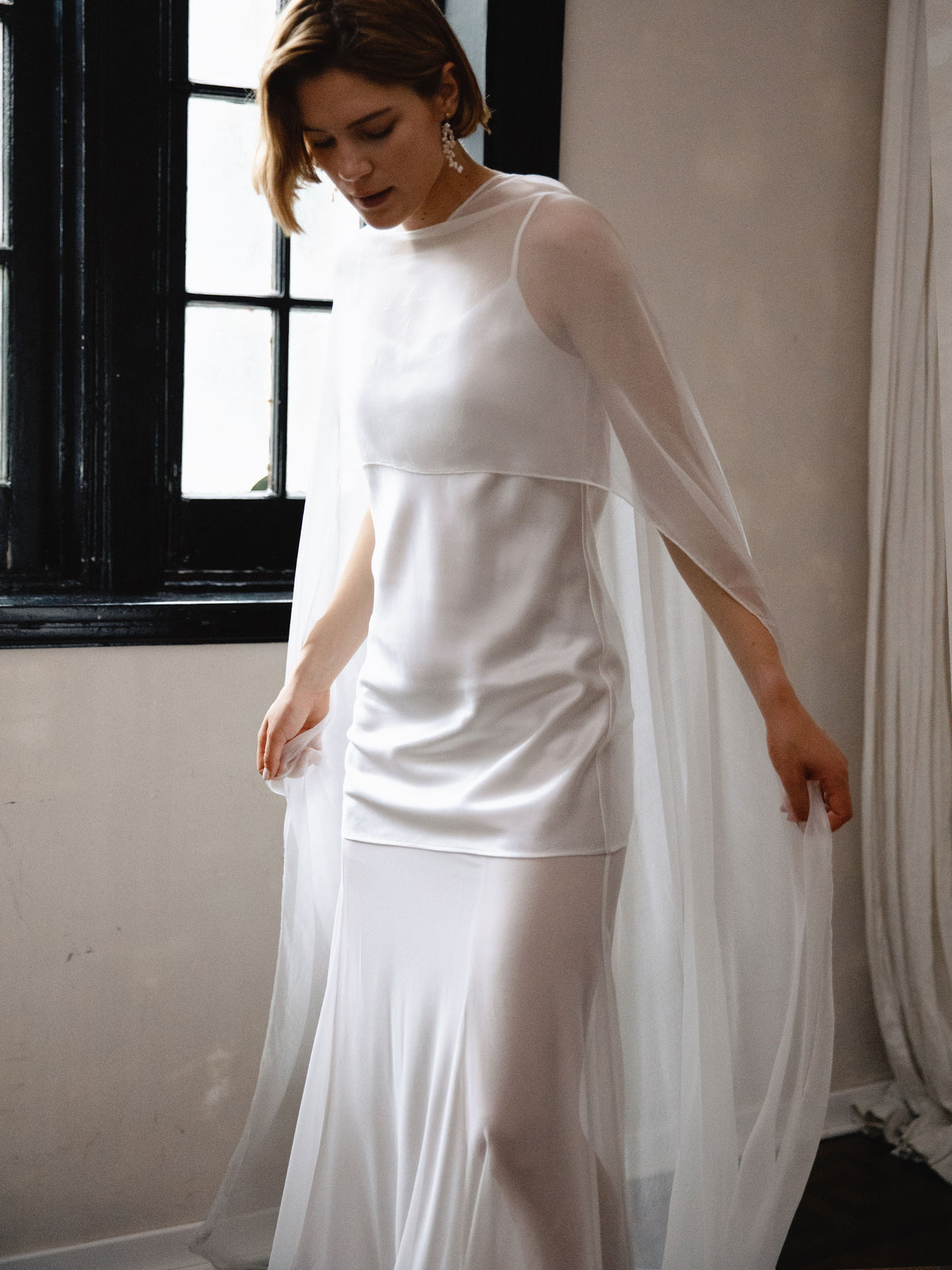 Asetete Satin Slip Wedding Dress