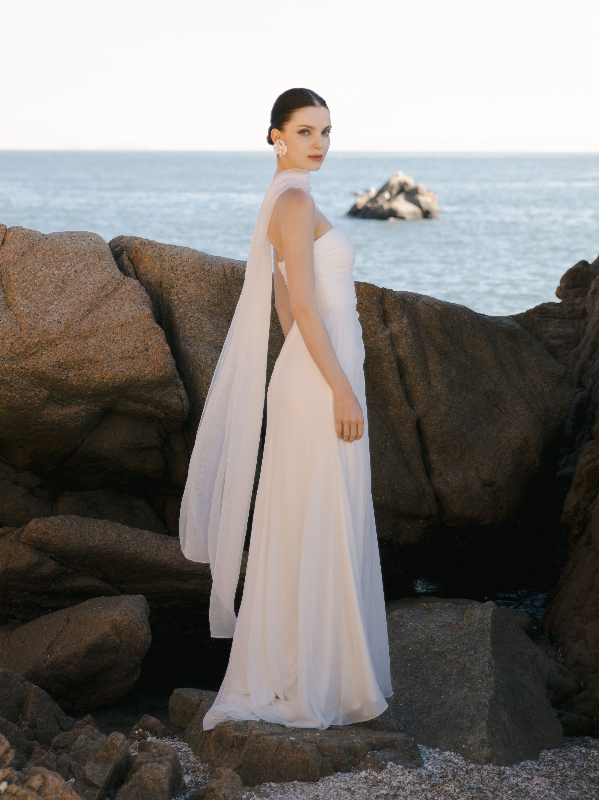 Bridal Neck Scarf Minimalist Shawl