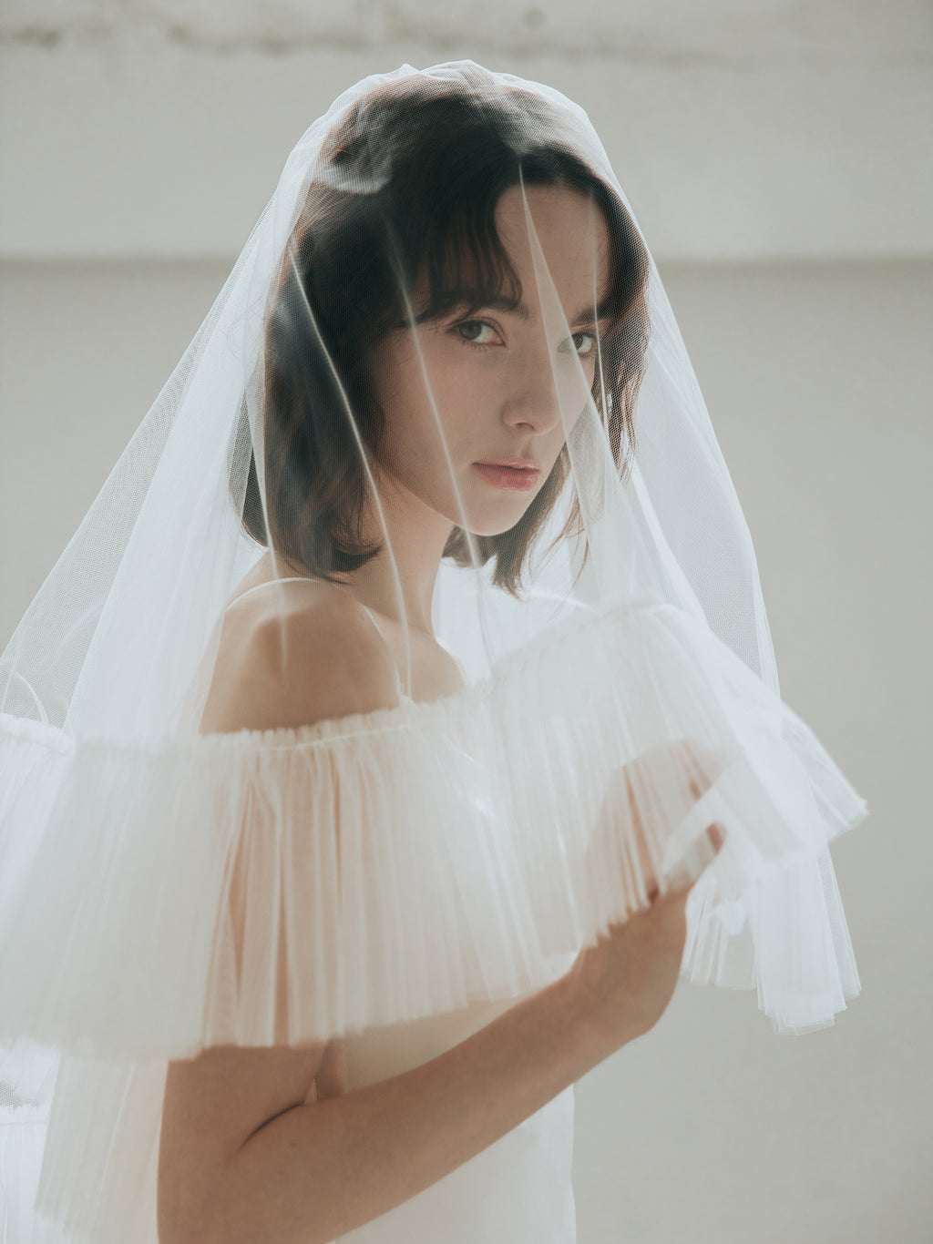 Ruffle Edge Statement Bridal Veil