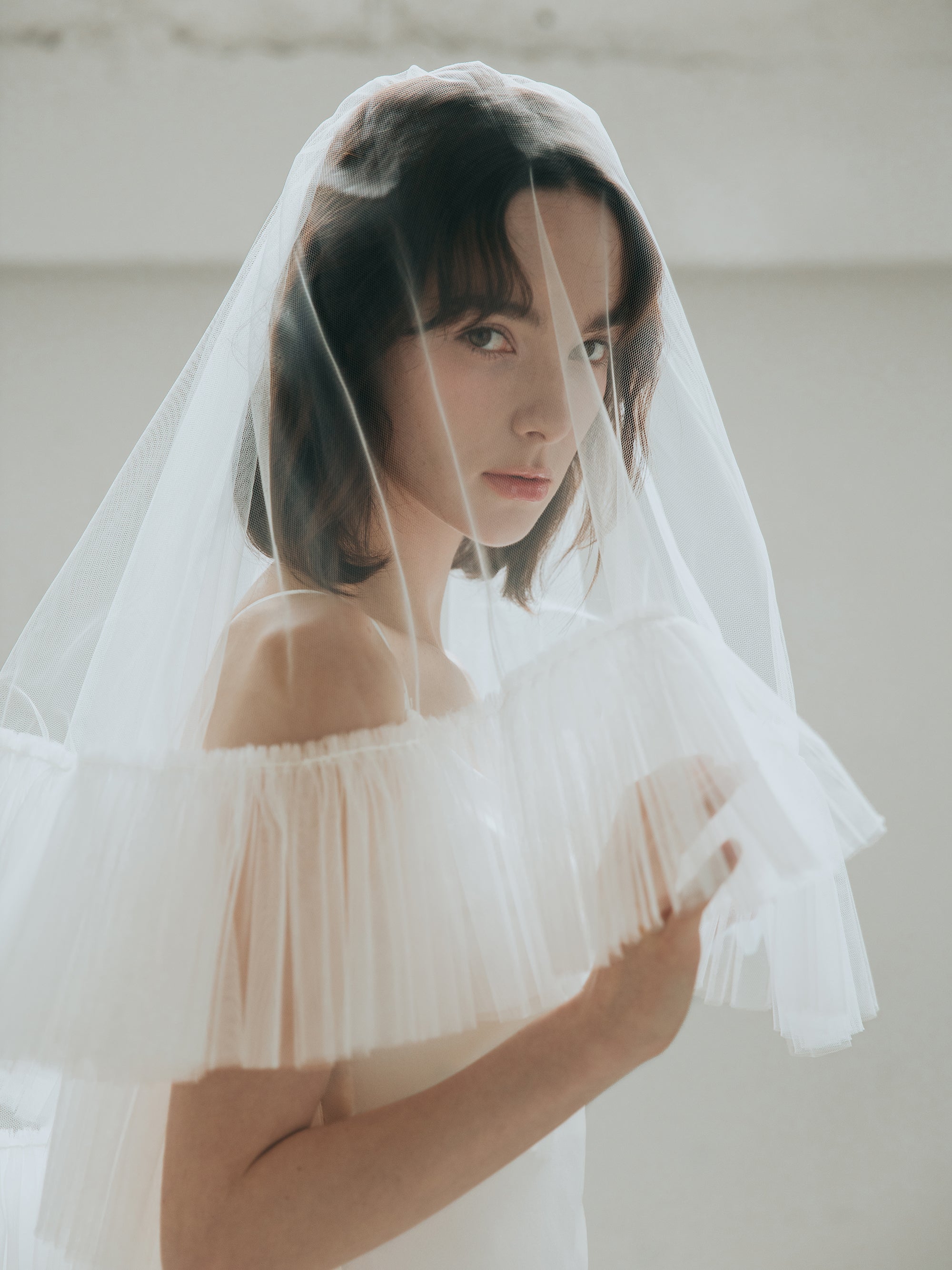Ruffle Edge Statement Bridal Veil
