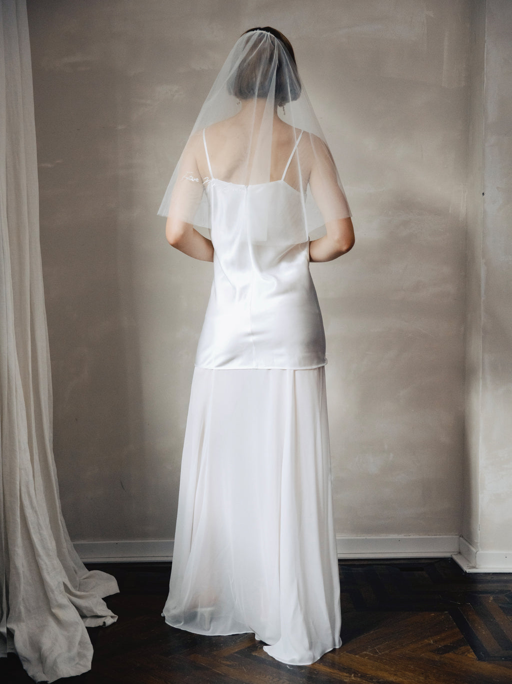 Asetete Satin Slip Wedding Dress
