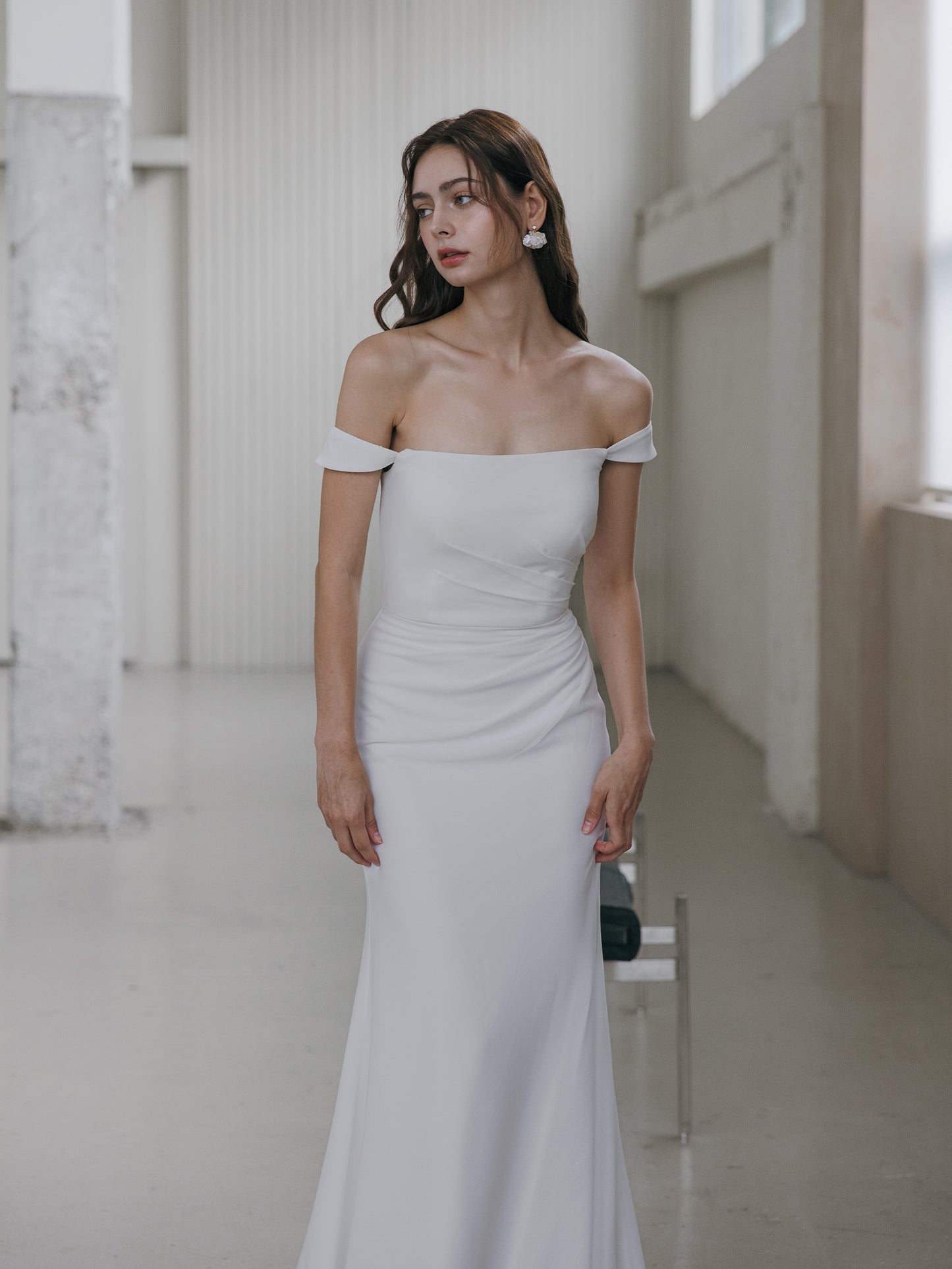 Off Shoulder Wedding Dress