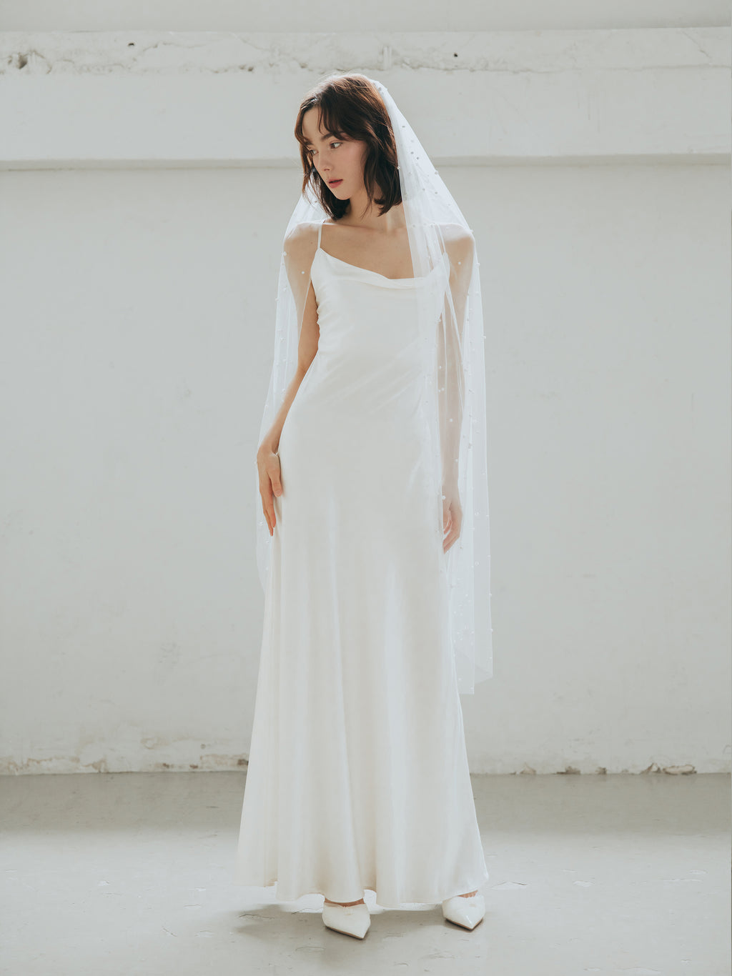 Bias Cut Pure Silk Wedding Dress