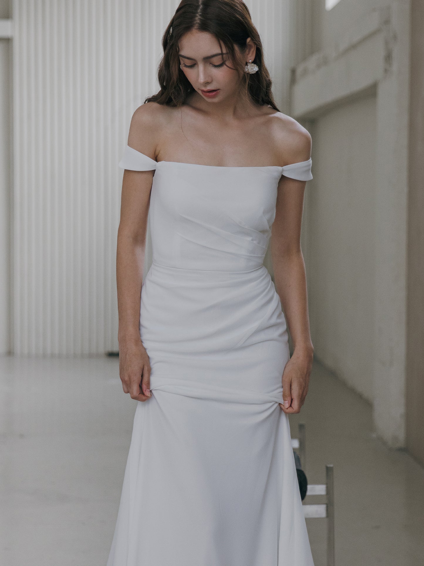 Off Shoulder Wedding Dress