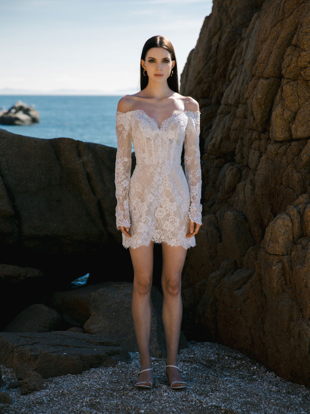 Lace Mini Wedding Dress - Bridal After Party Dress