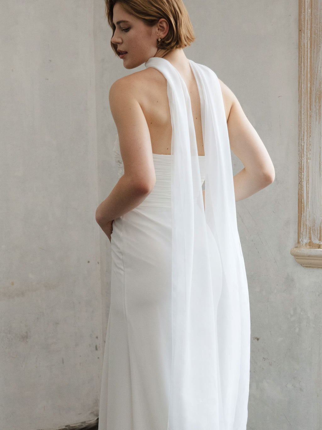 Strapless Modest Wedding Dress