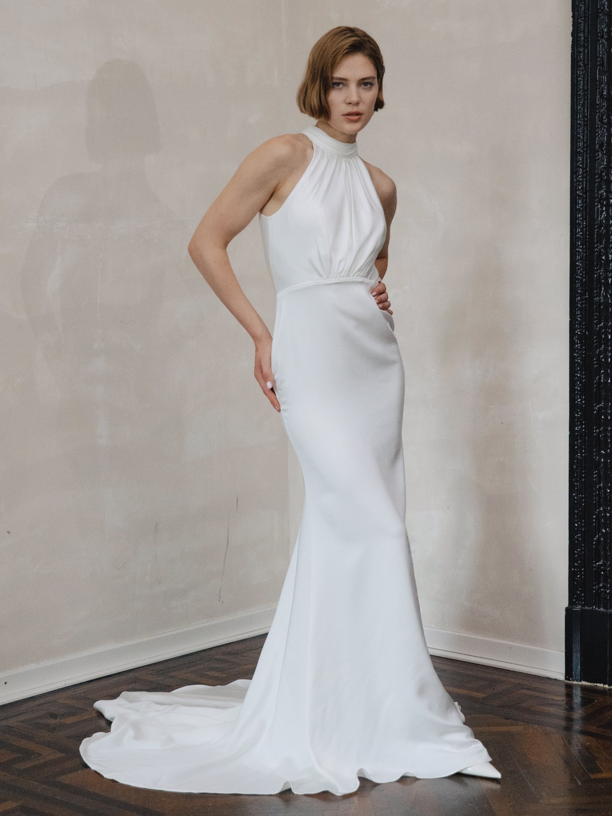Minimalist Halter Wedding Dress