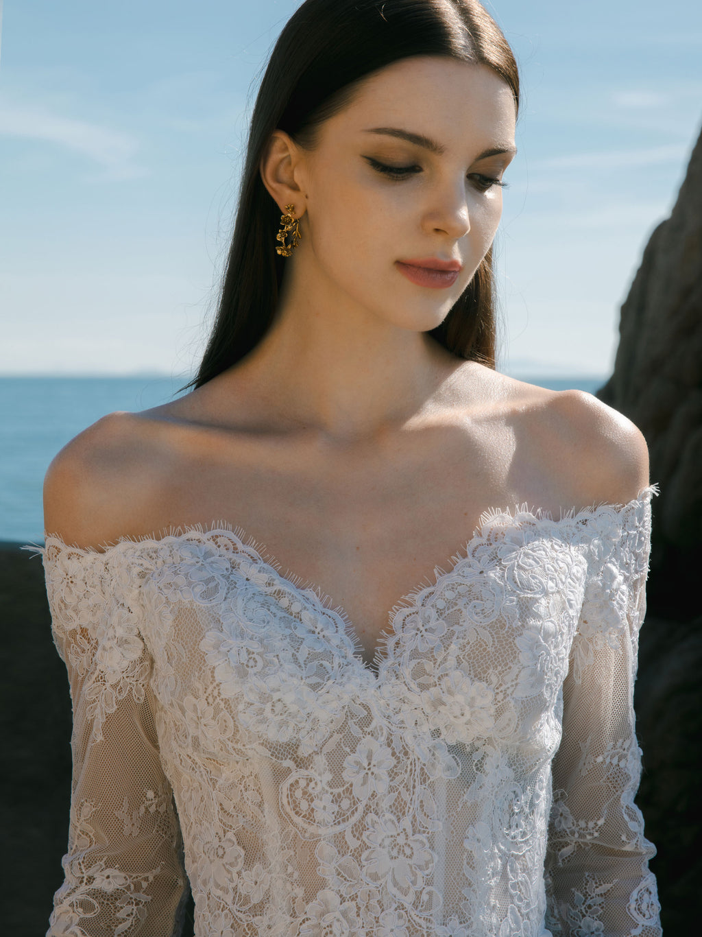 Lace Mini Wedding Dress - Bridal After Party Dress