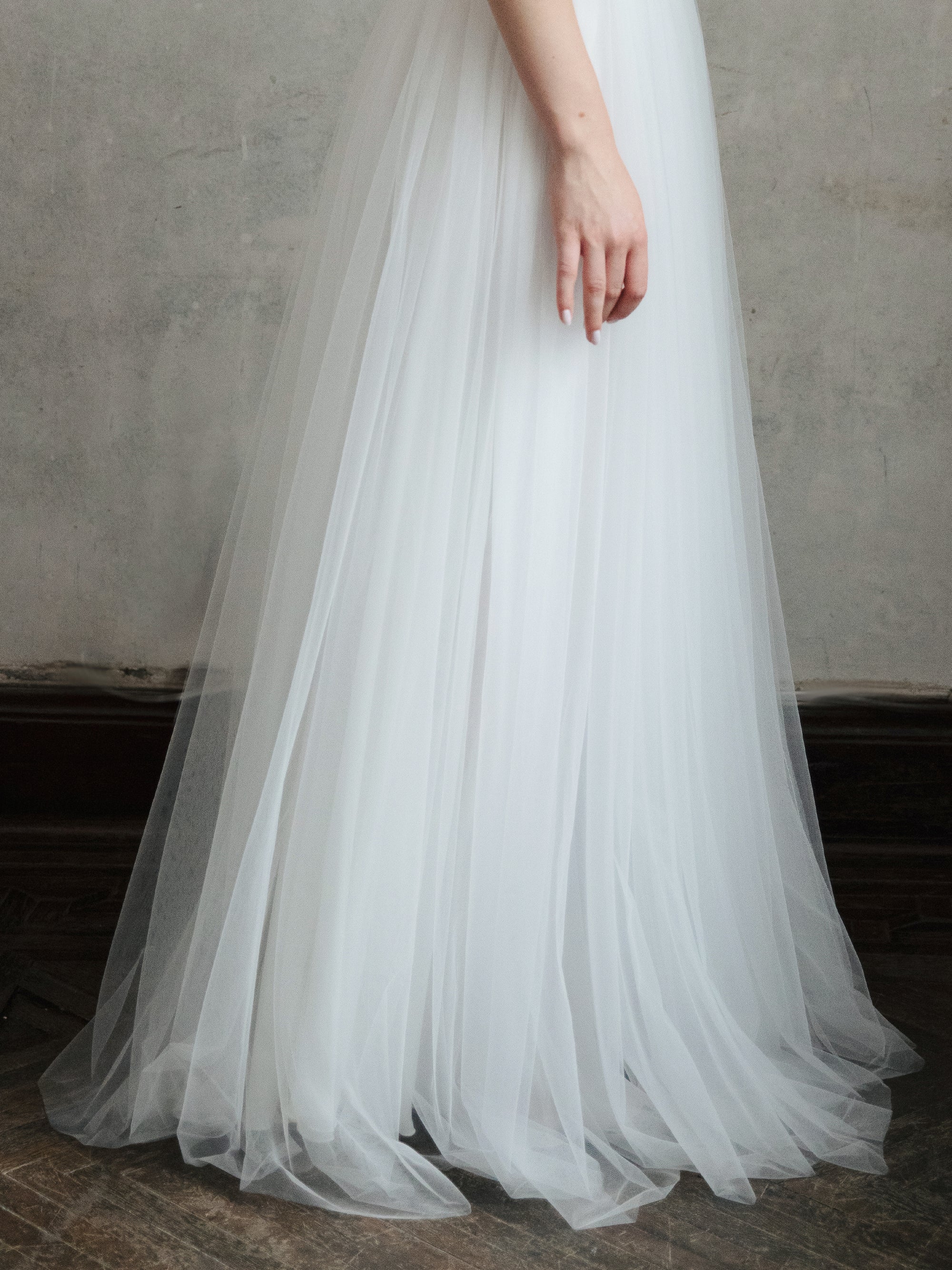 Tulle Skirt Two Piece Set - Corset Wedding Dress