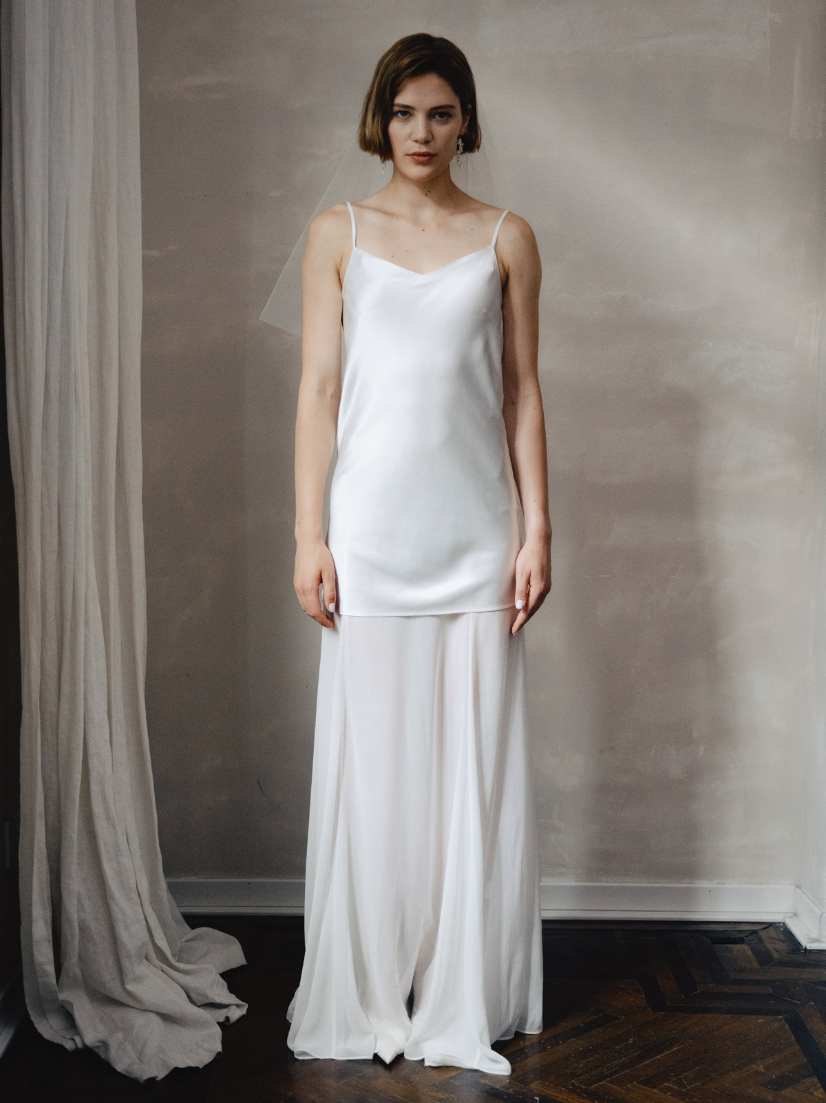 Asetete Satin Slip Wedding Dress
