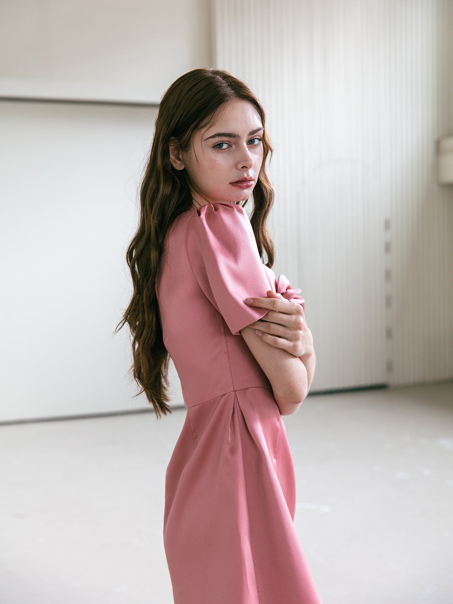 Floral Pink Dress Wedding