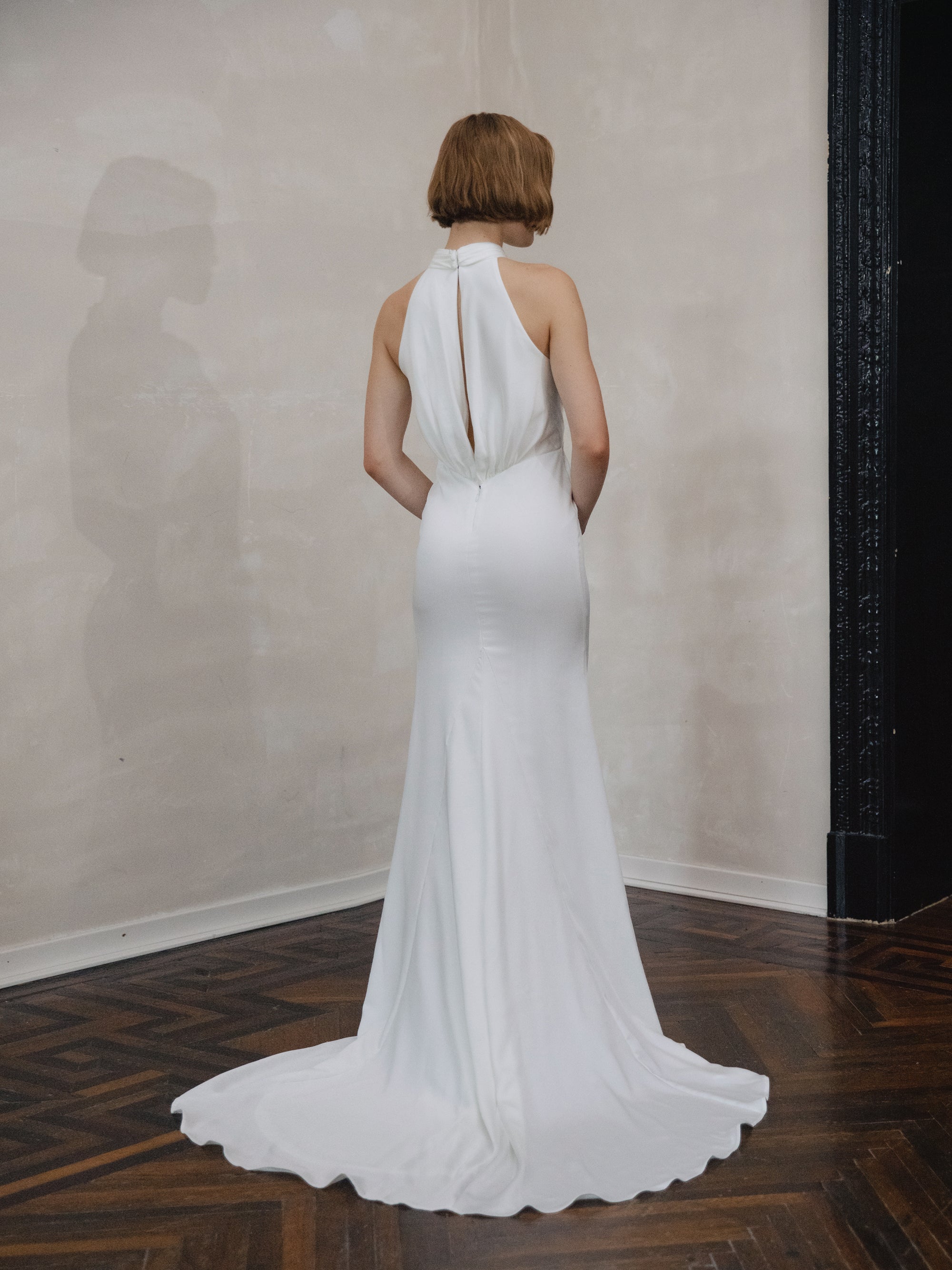 Minimalist Halter Wedding Dress