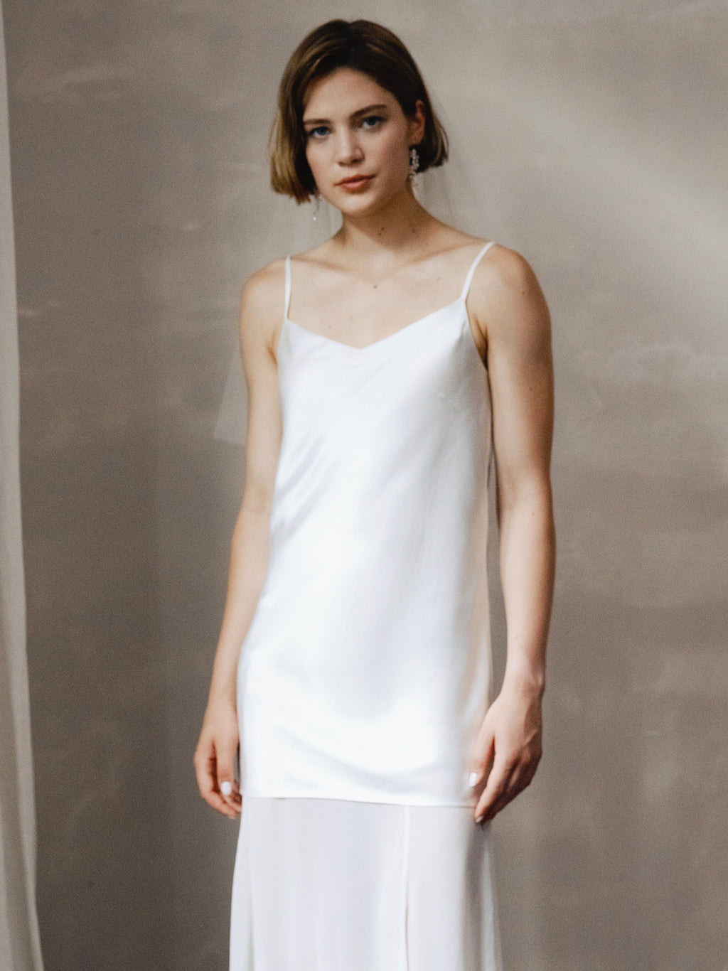 Asetete Satin Slip Wedding Dress