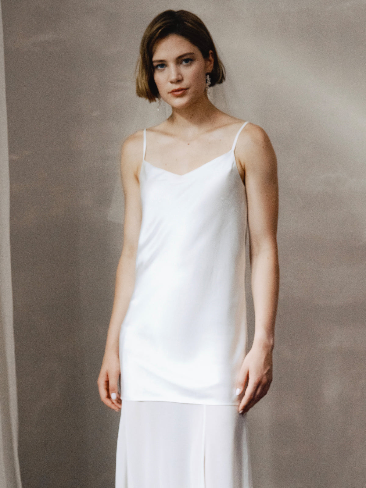 Asetete Satin Slip Wedding Dress