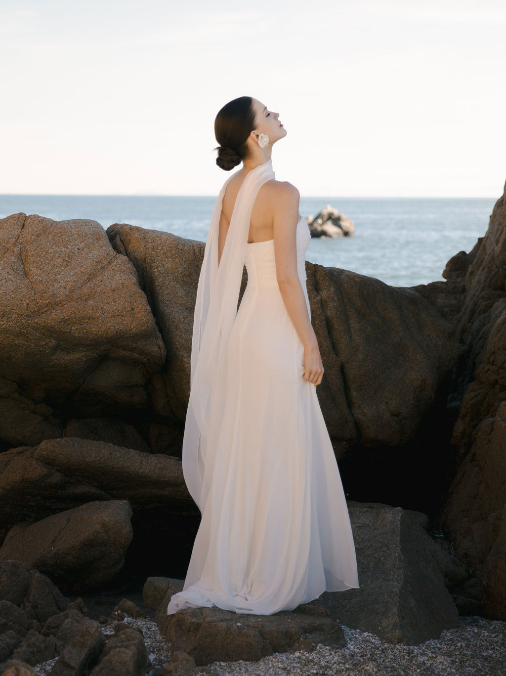Bridal Neck Scarf Minimalist Shawl