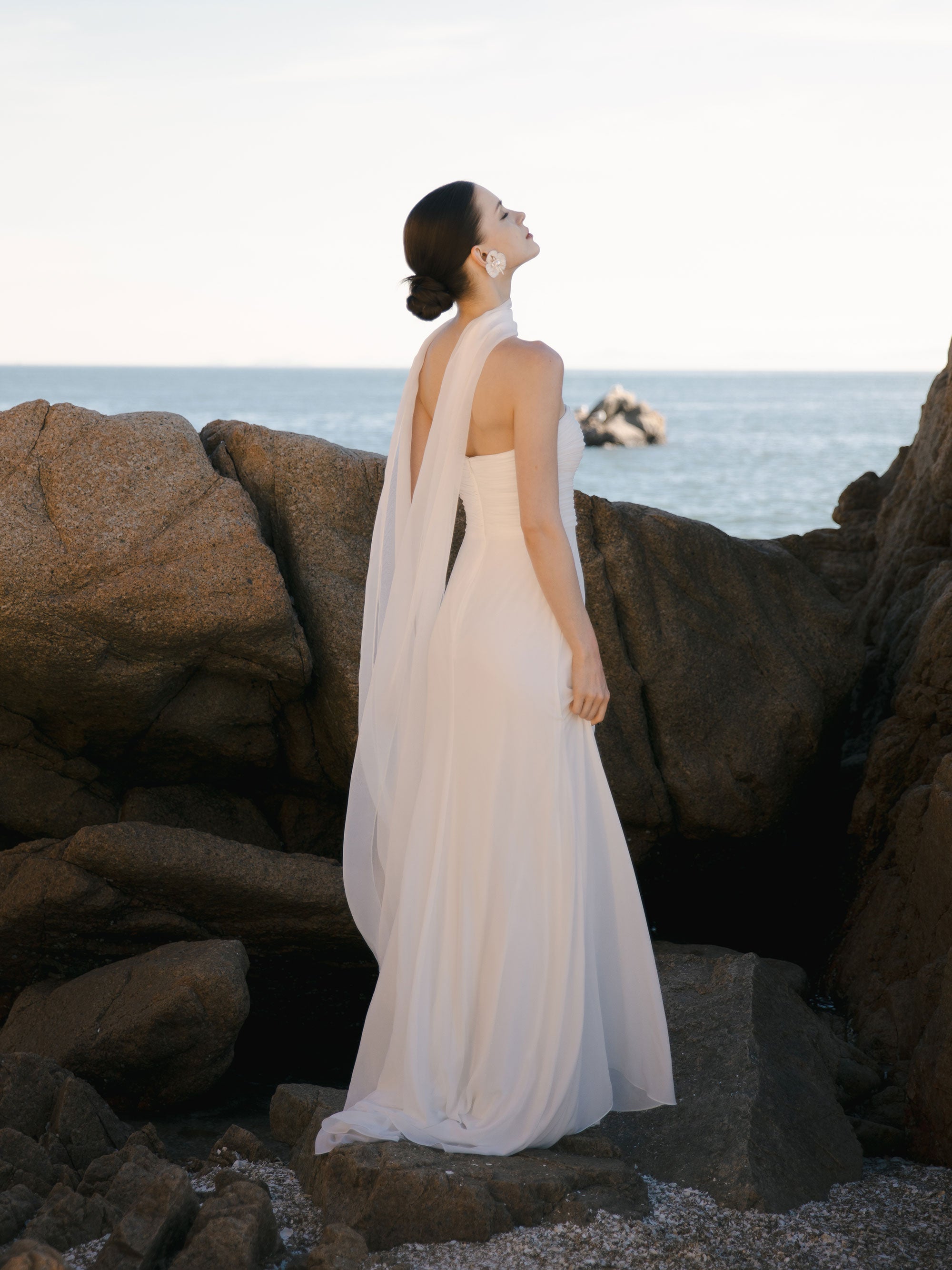 Bridal Neck Scarf Minimalist Shawl