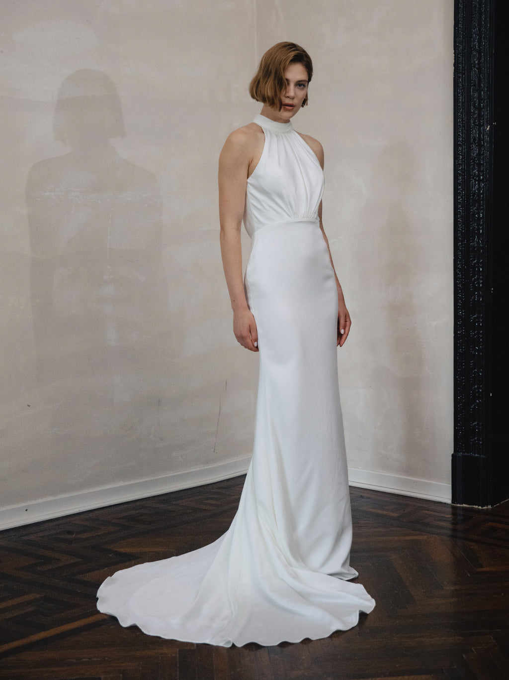 Minimalist Halter Wedding Dress