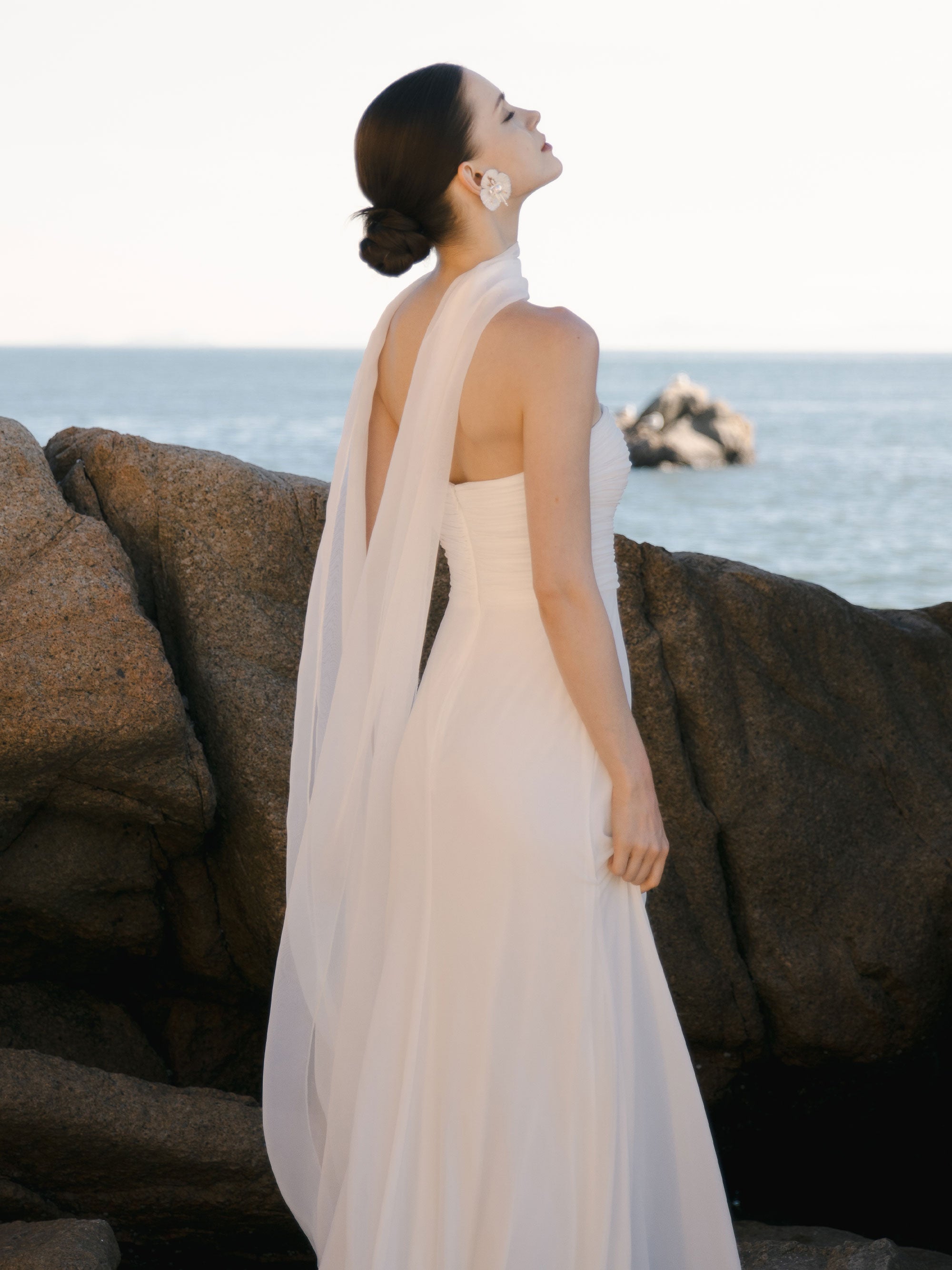 Bridal Neck Scarf Minimalist Shawl