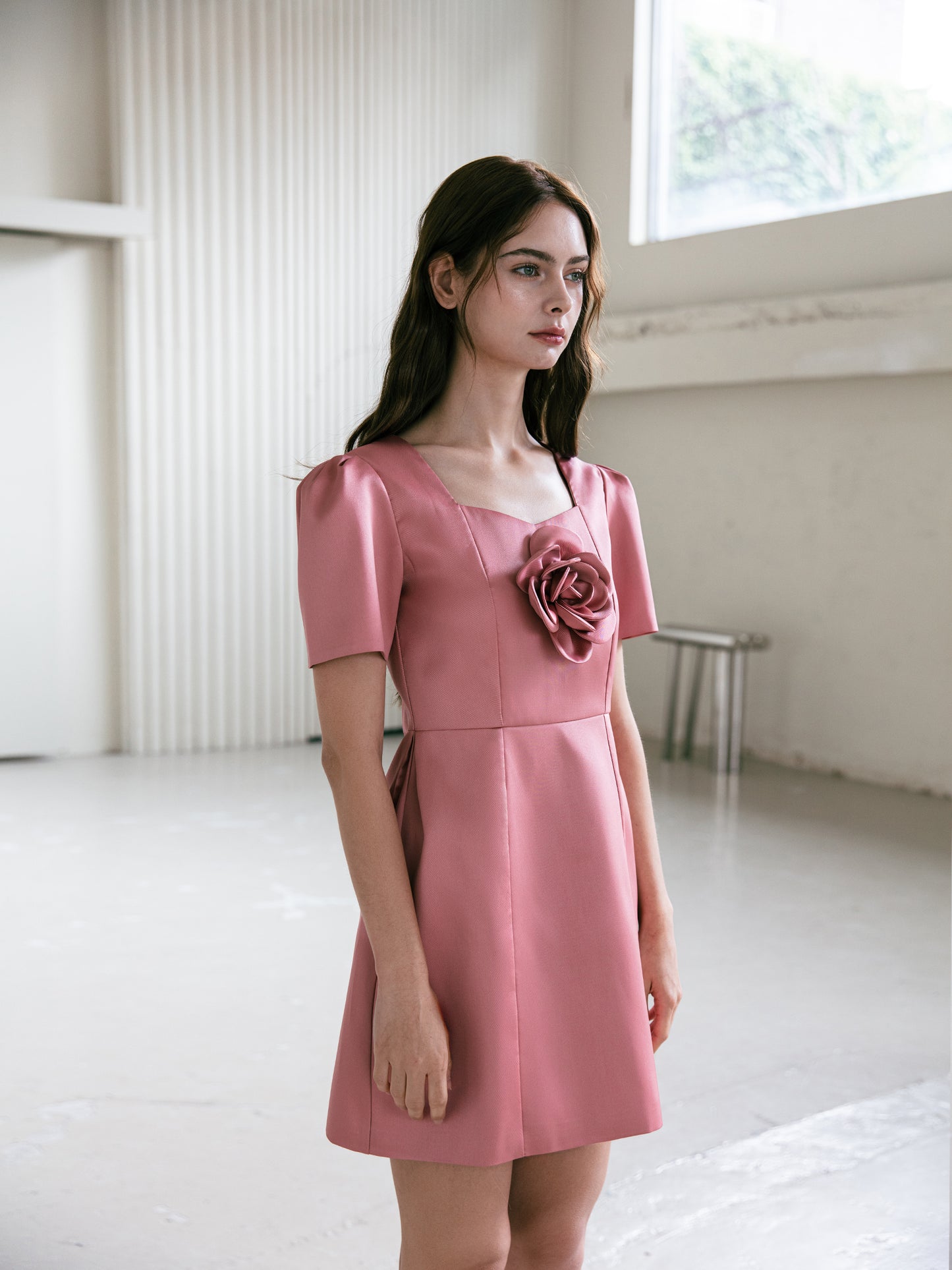 Floral Pink Dress Wedding