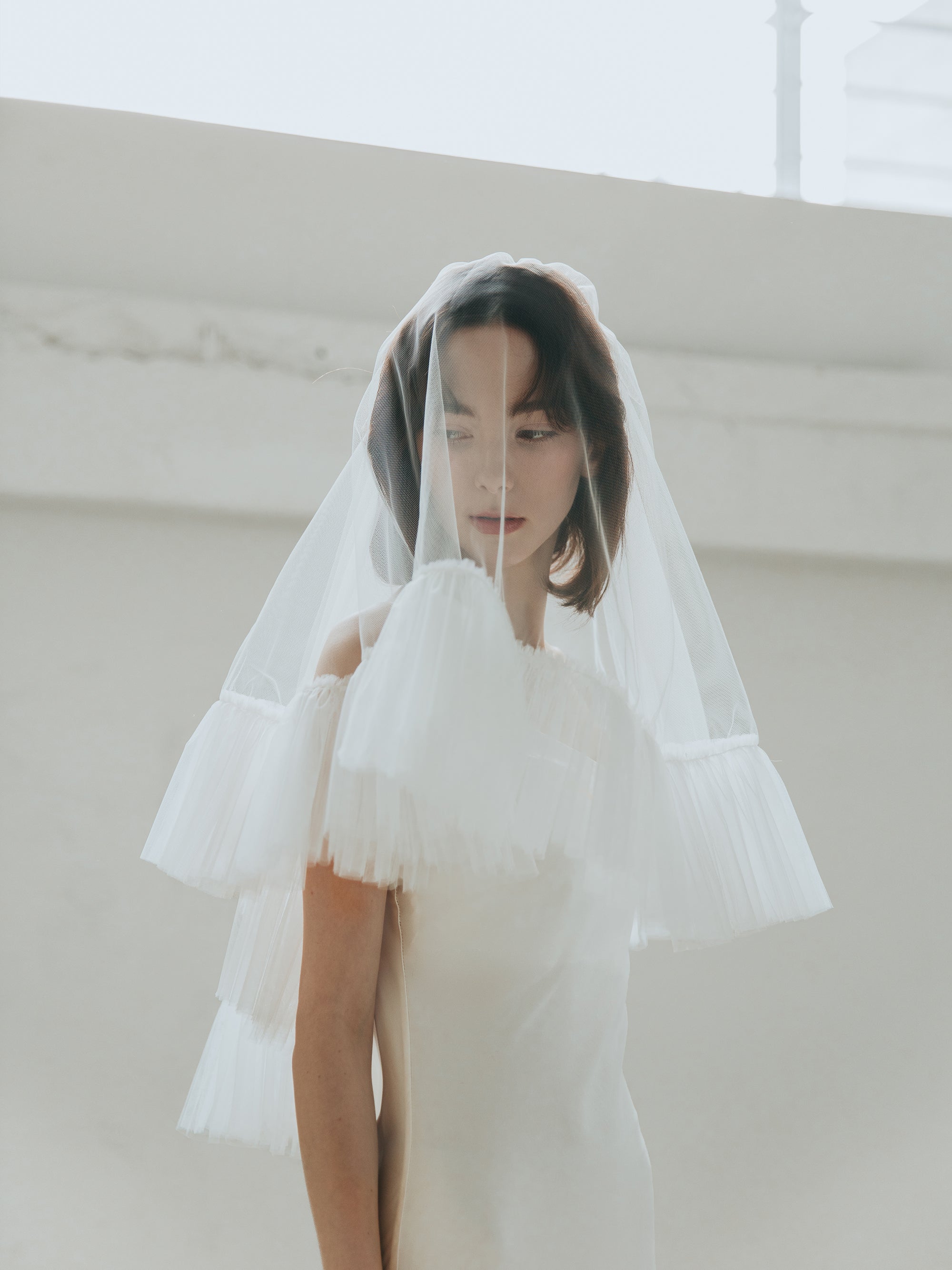 Ruffle Edge Statement Bridal Veil