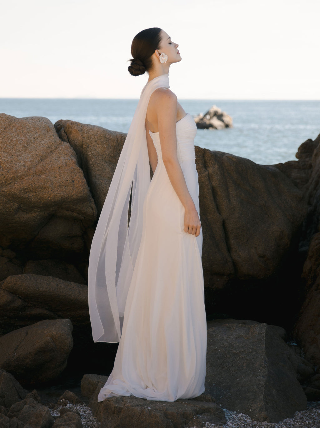 Bridal Neck Scarf Minimalist Shawl