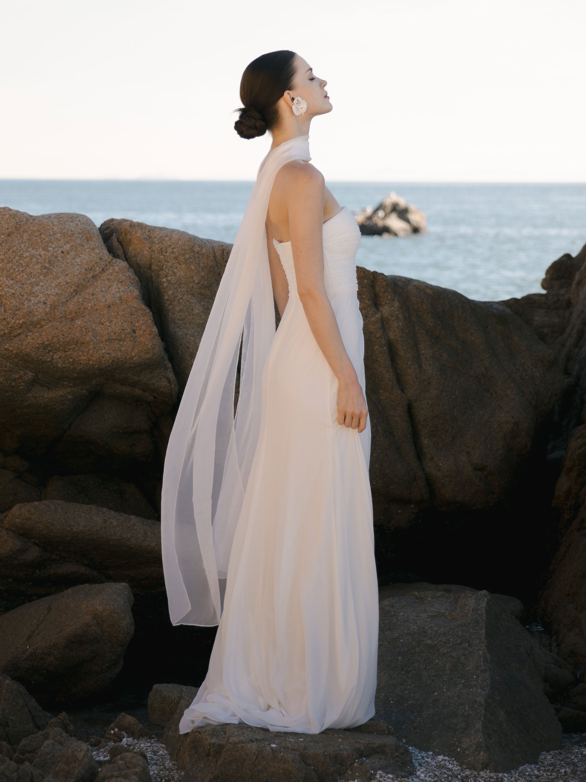 Bridal Neck Scarf Minimalist Shawl