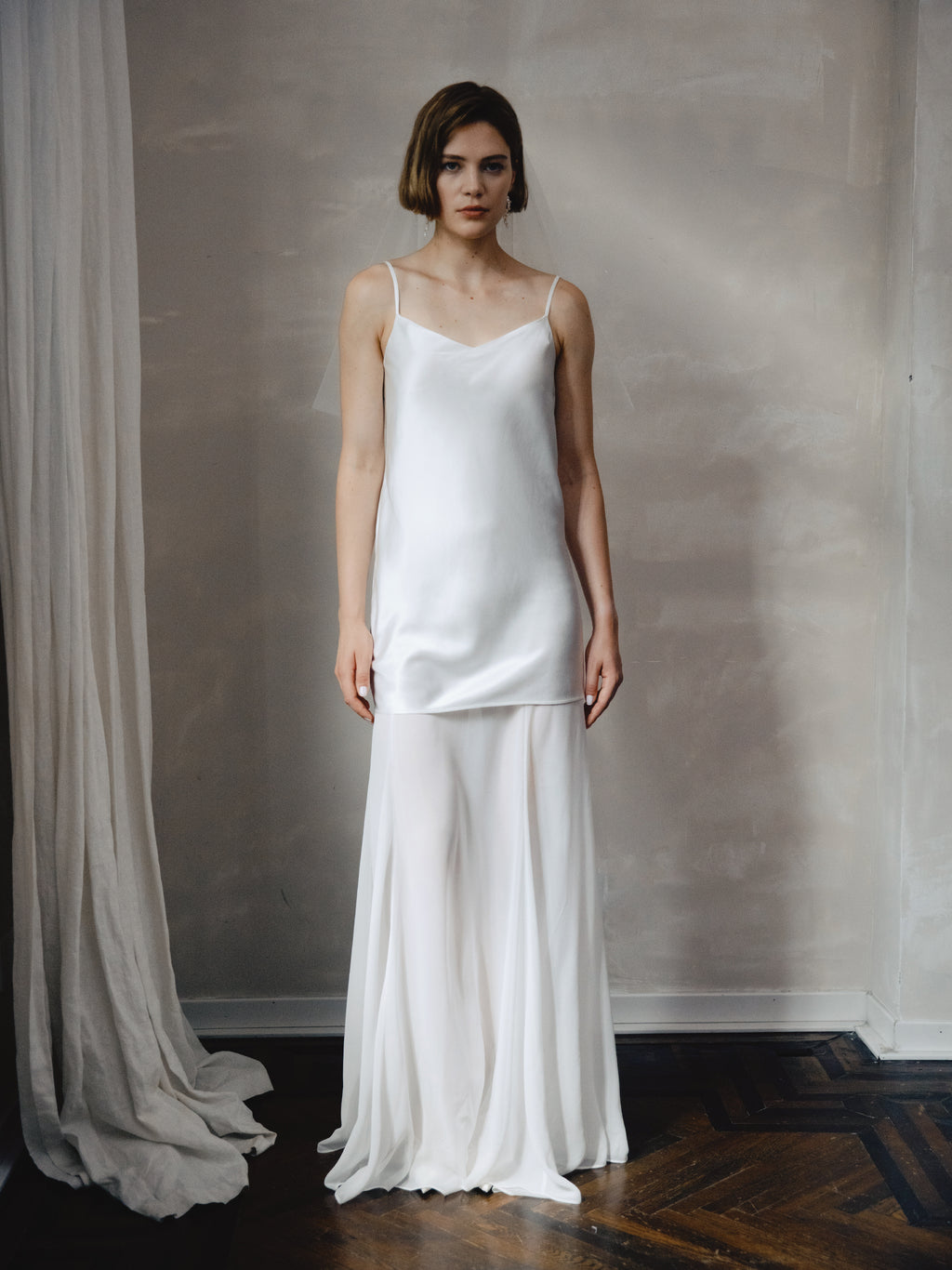 Asetete Satin Slip Wedding Dress