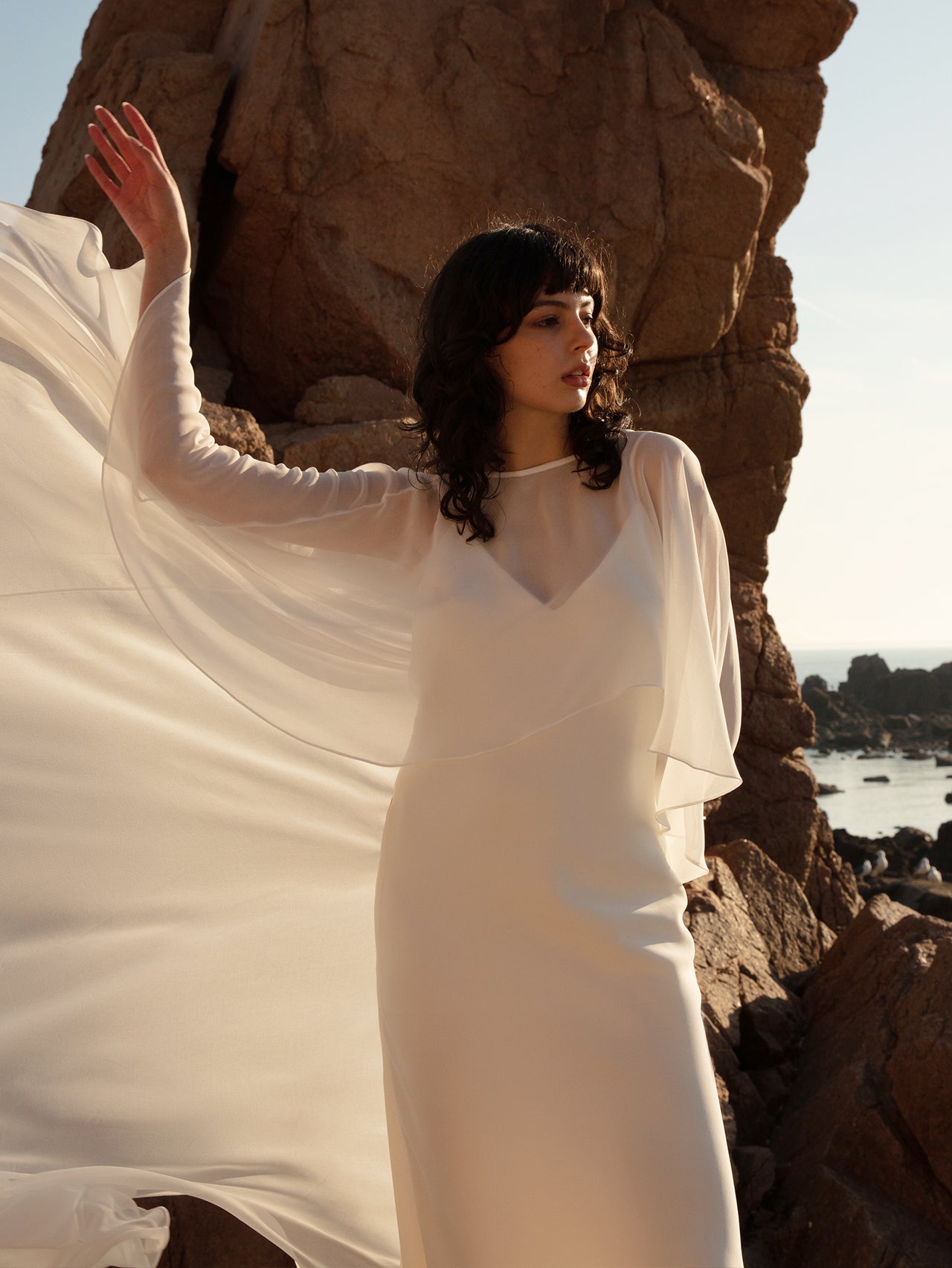 Bridal Cape Veil - Wedding Shawl Cover Up