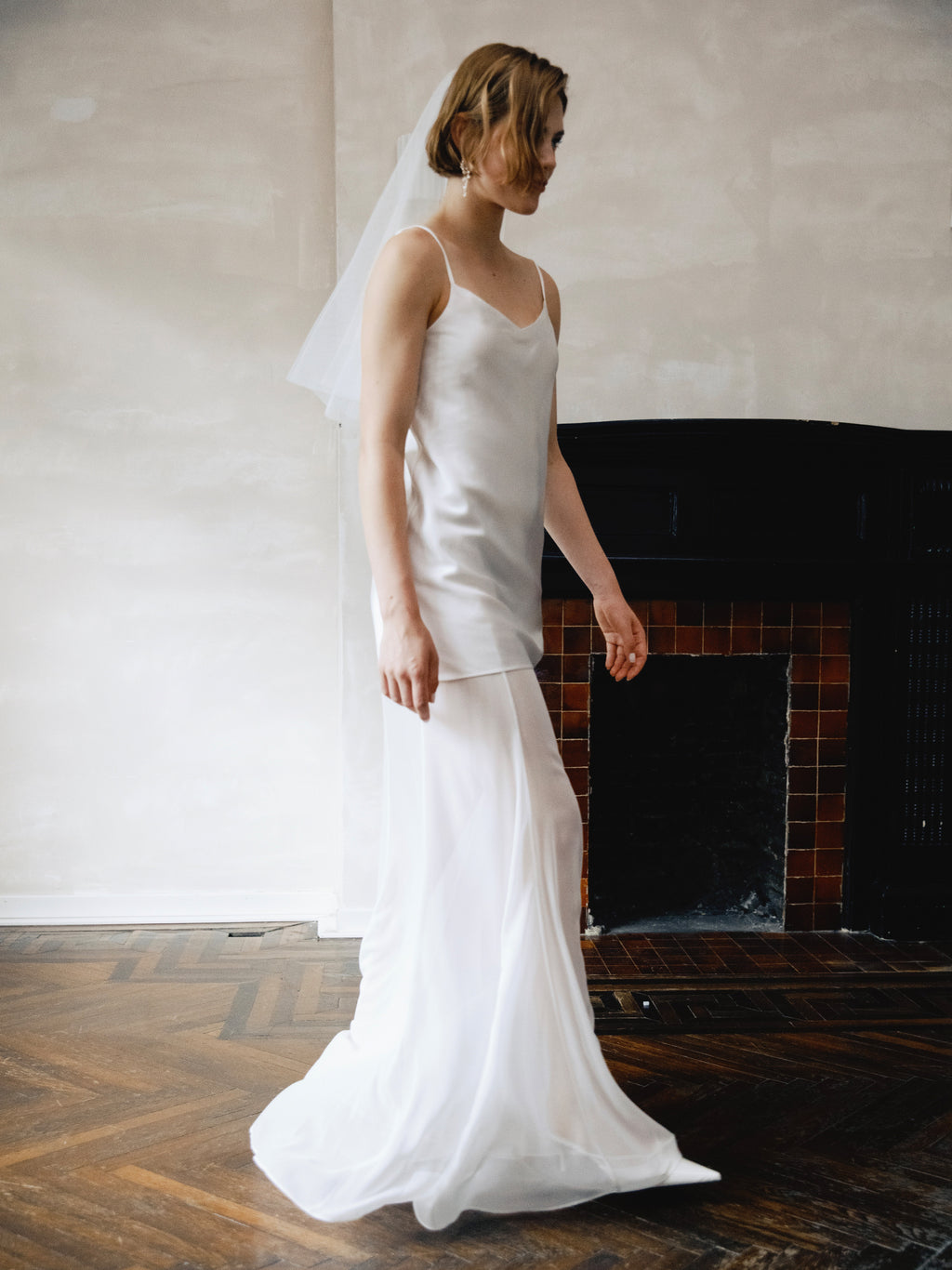 Asetete Satin Slip Wedding Dress