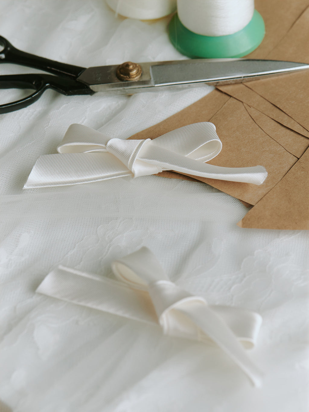 Satin Short Wedding Dress with Bows