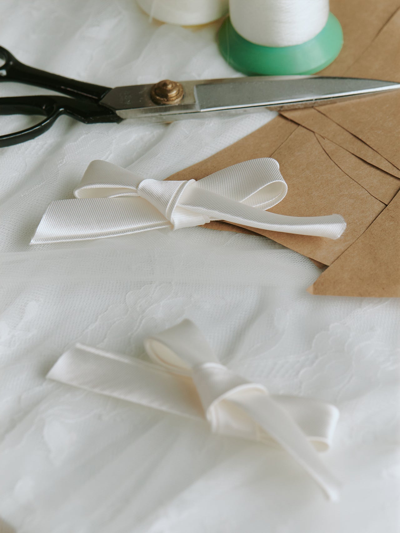 Satin Short Wedding Dress with Bows