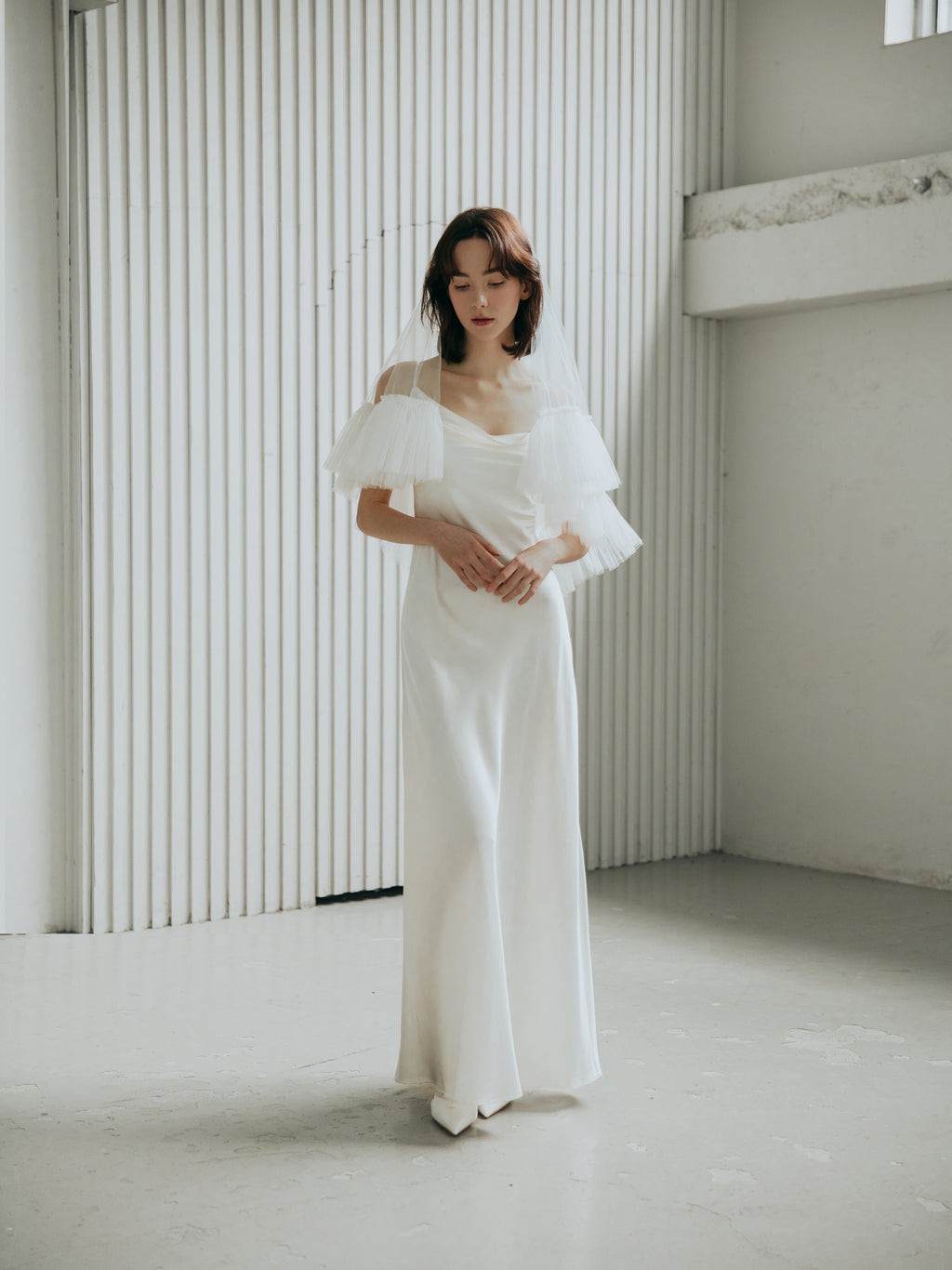 Ruffle Edge Statement Bridal Veil