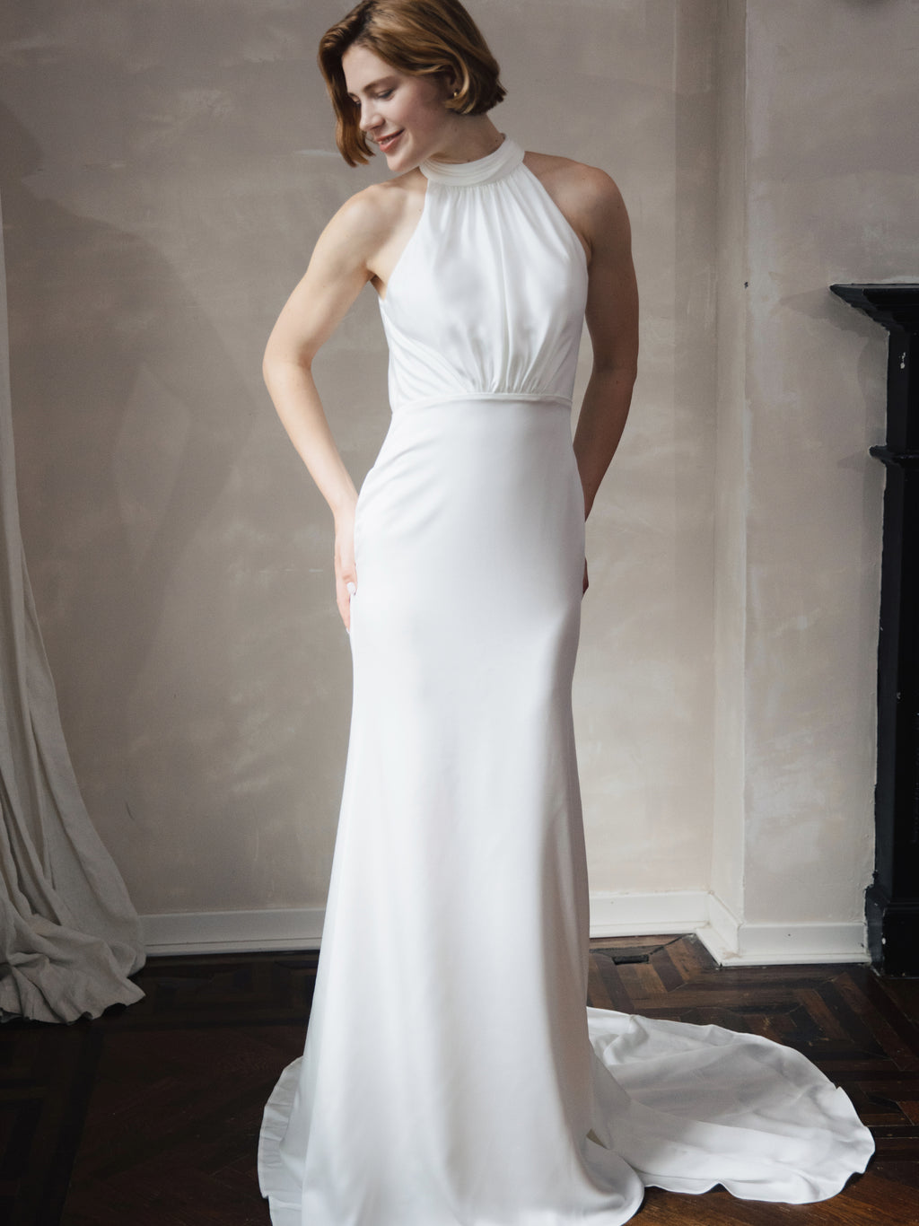 Minimalist Halter Wedding Dress