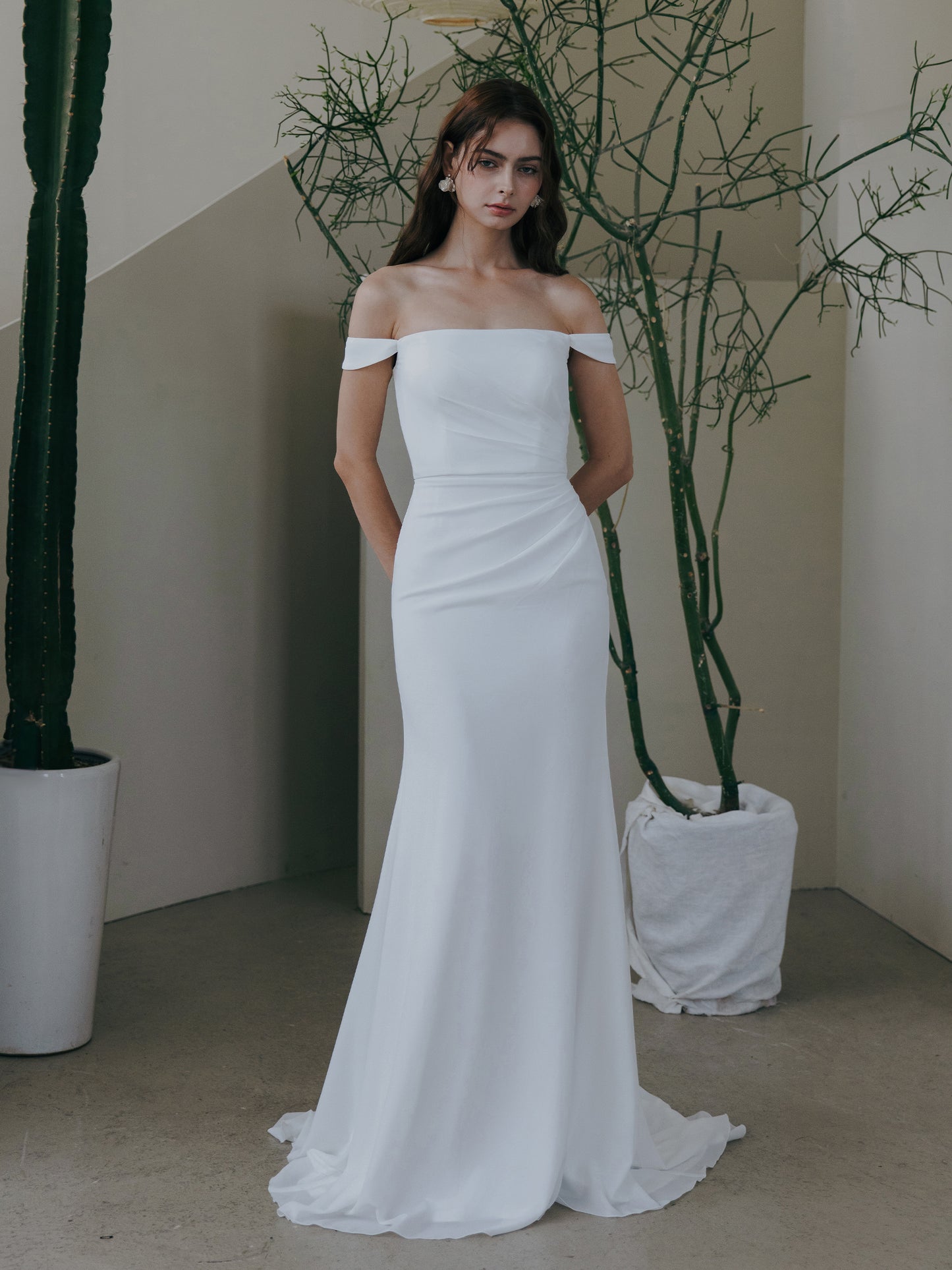 Off Shoulder Wedding Dress