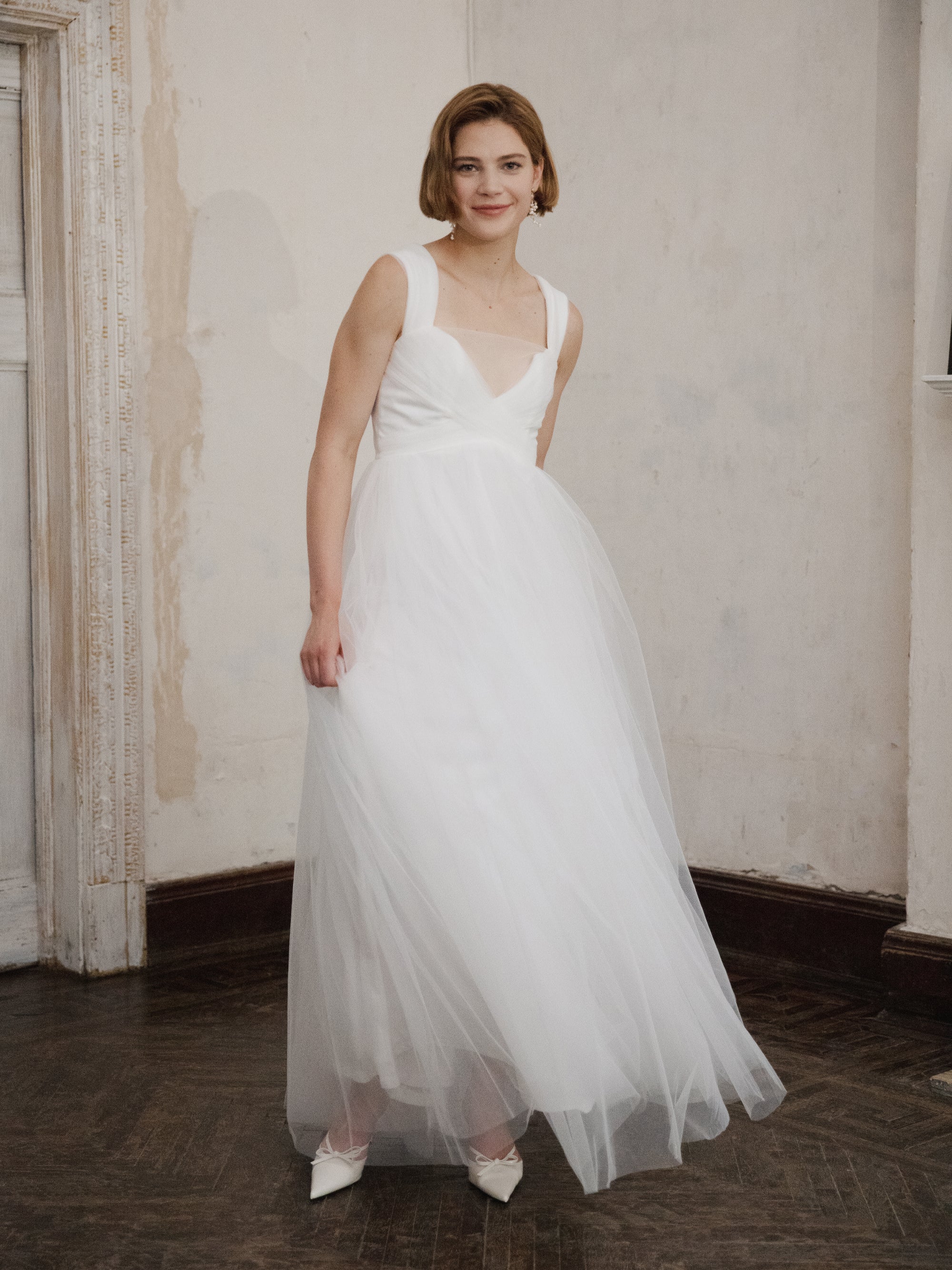 Simple Tulle Wedding Dress