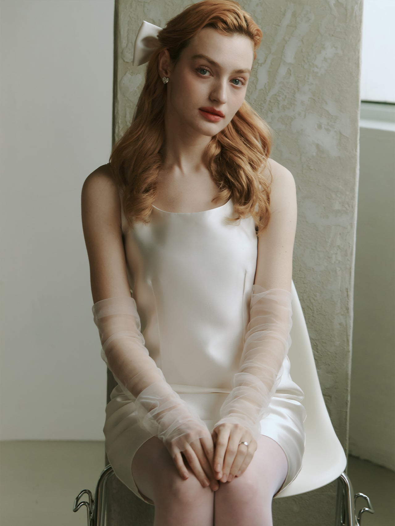 Handmade Bridal Gloves Fingerless Tulle Gloves
