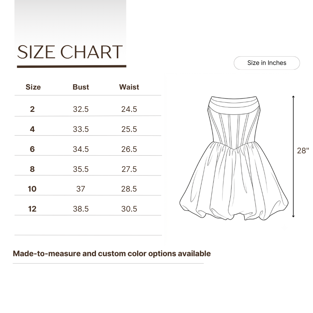 Corset Wedding Dress - Strapless Mini Bridal Dress