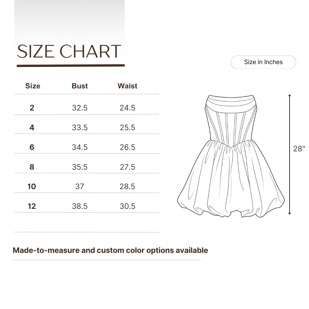 Corset Wedding Dress - Strapless Mini Bridal Dress