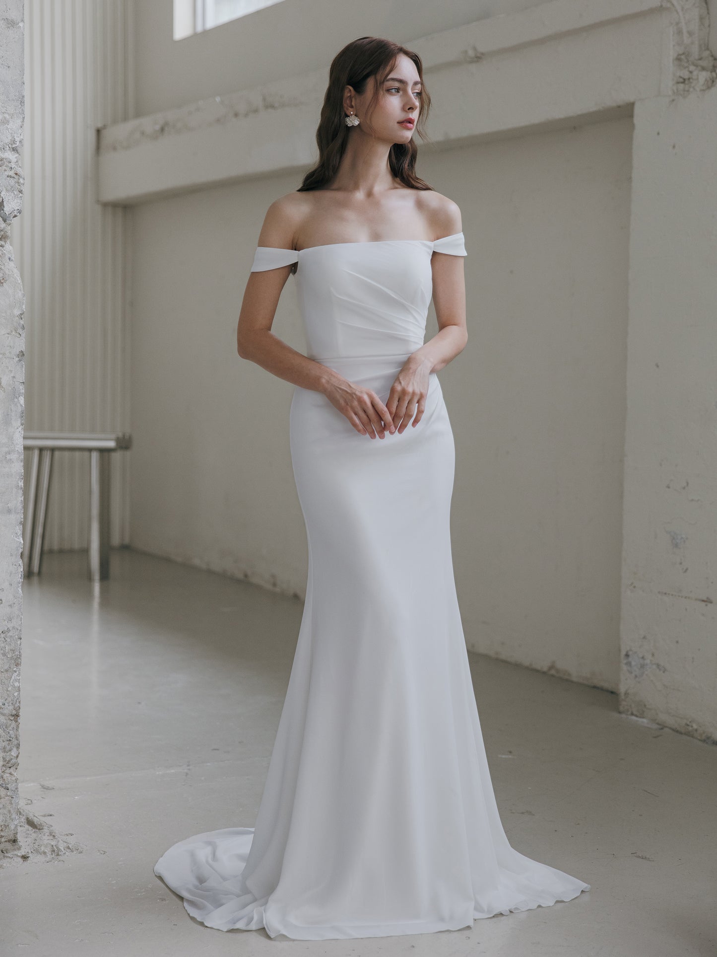 Off Shoulder Wedding Dress