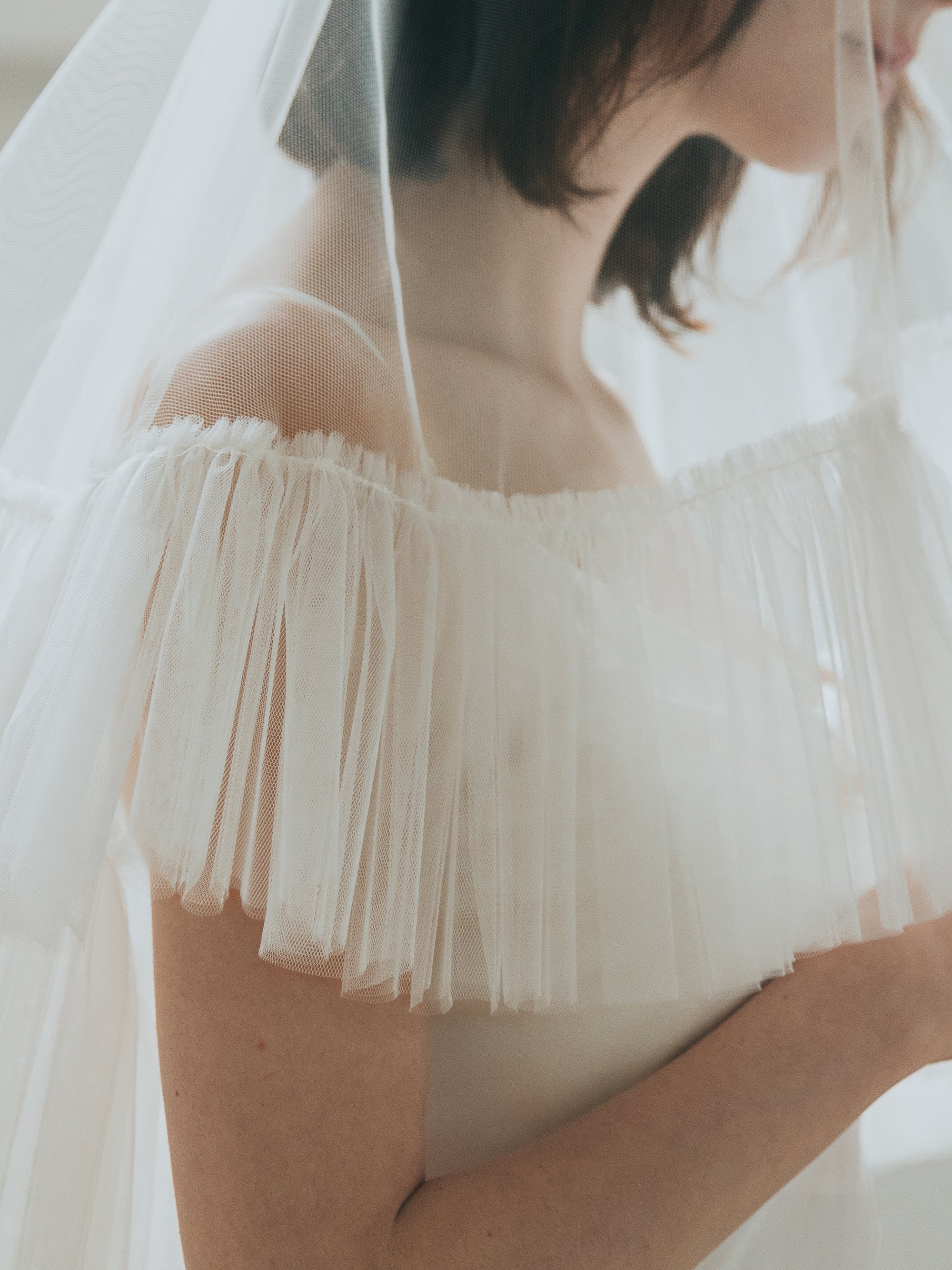 Ruffle Edge Statement Bridal Veil