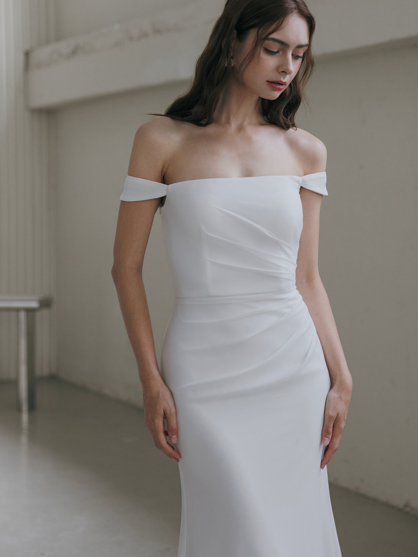 Off Shoulder Wedding Dress