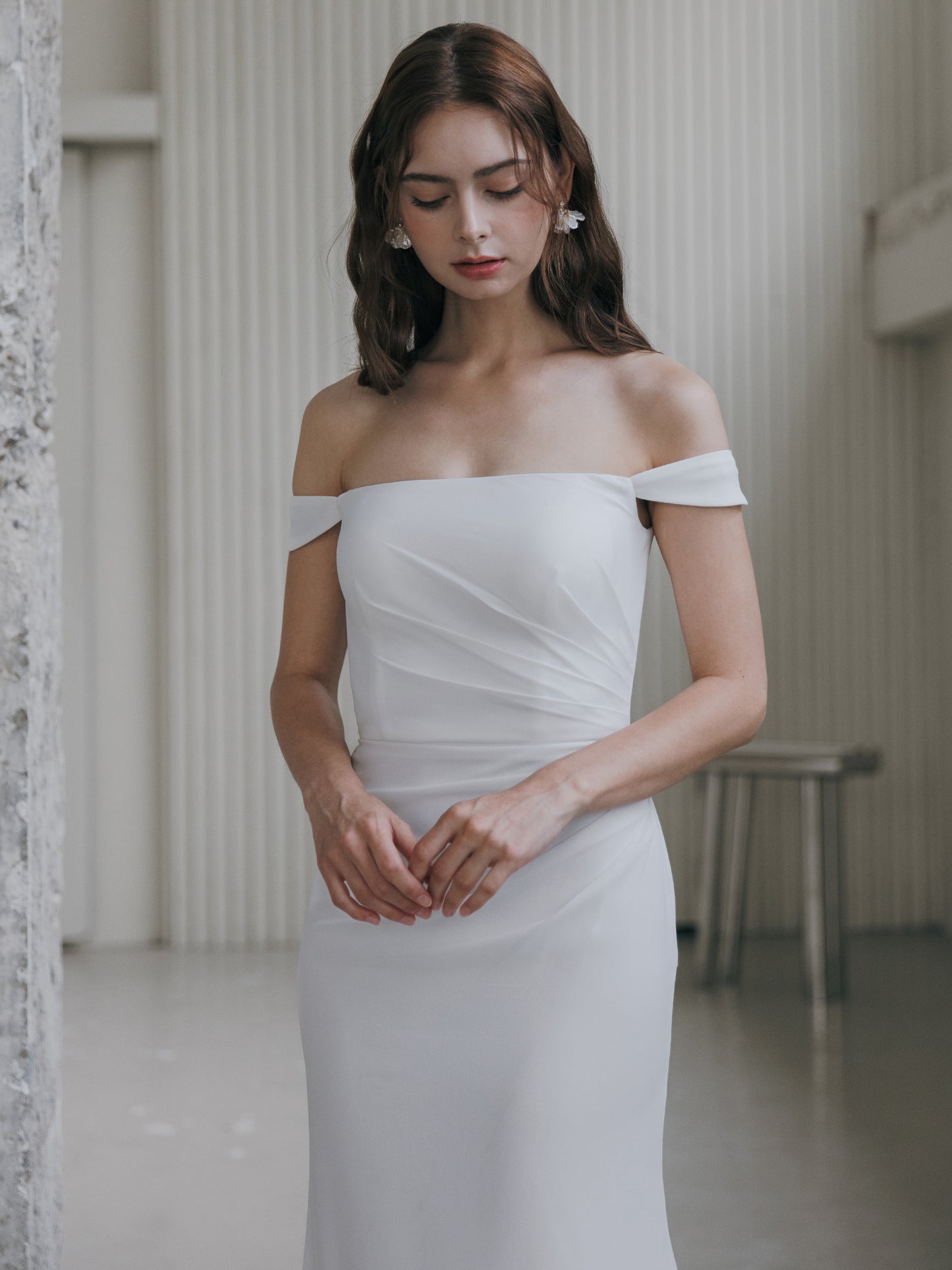 Off Shoulder Wedding Dress