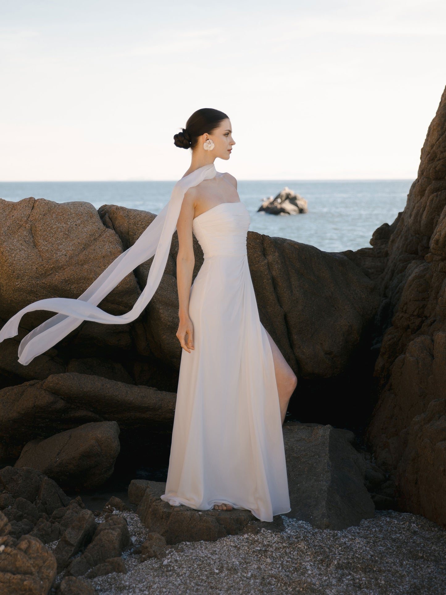 Bridal Neck Scarf Minimalist Shawl