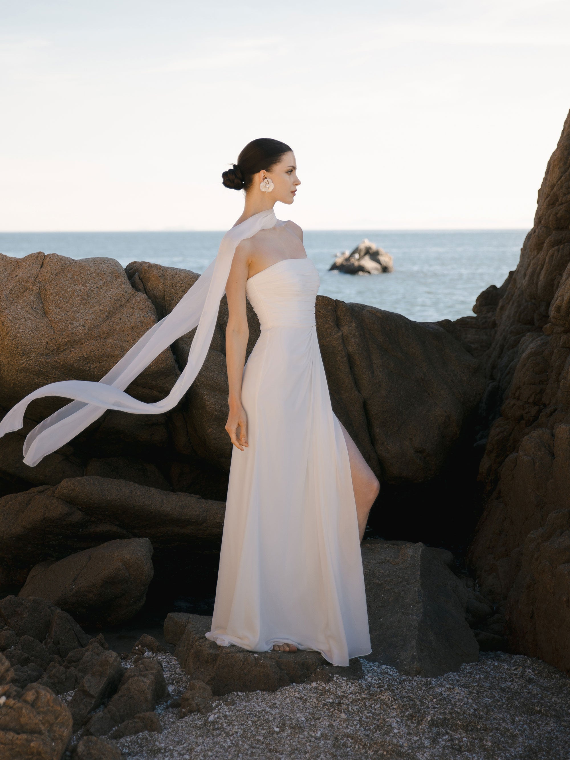 Bridal Neck Scarf Minimalist Shawl
