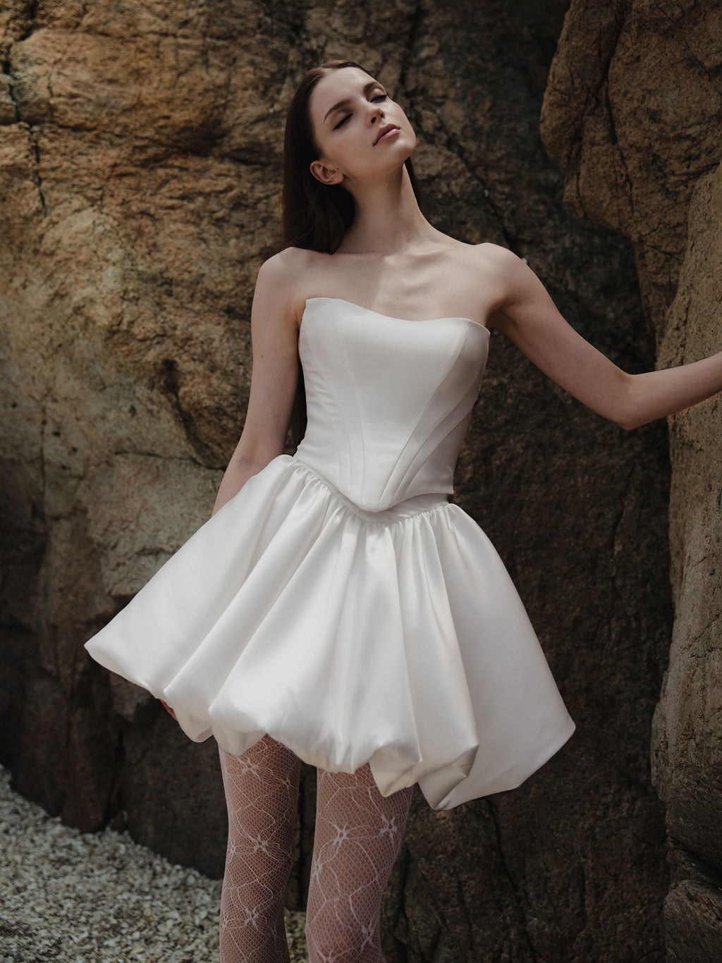 Corset Bubble Skirt Set - Two Piece Wedding Dress