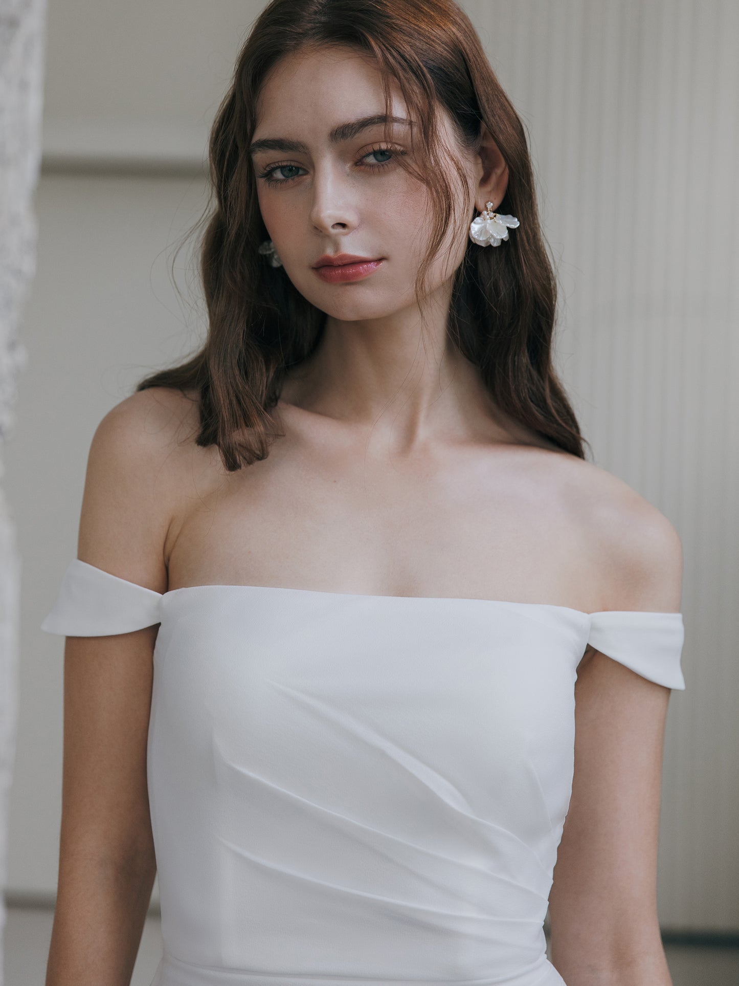 Off Shoulder Wedding Dress