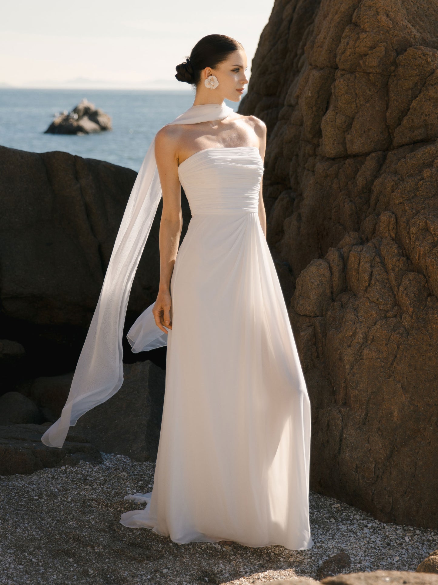 Bridal Neck Scarf Minimalist Shawl